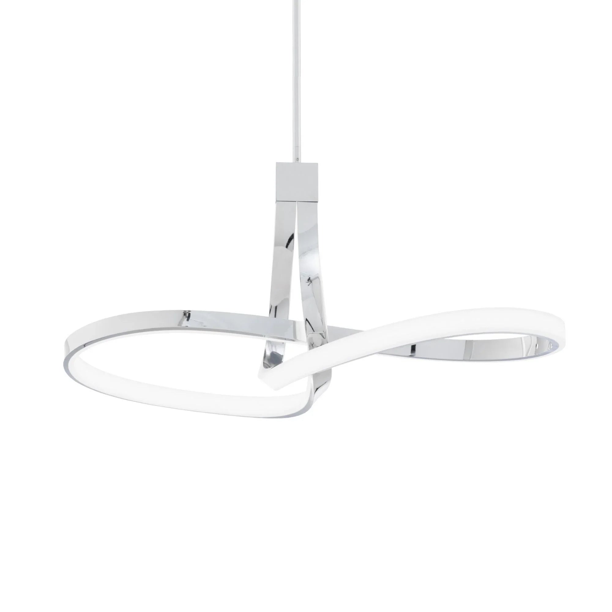 Mobius 33" LED Pendant, Chrome Finish