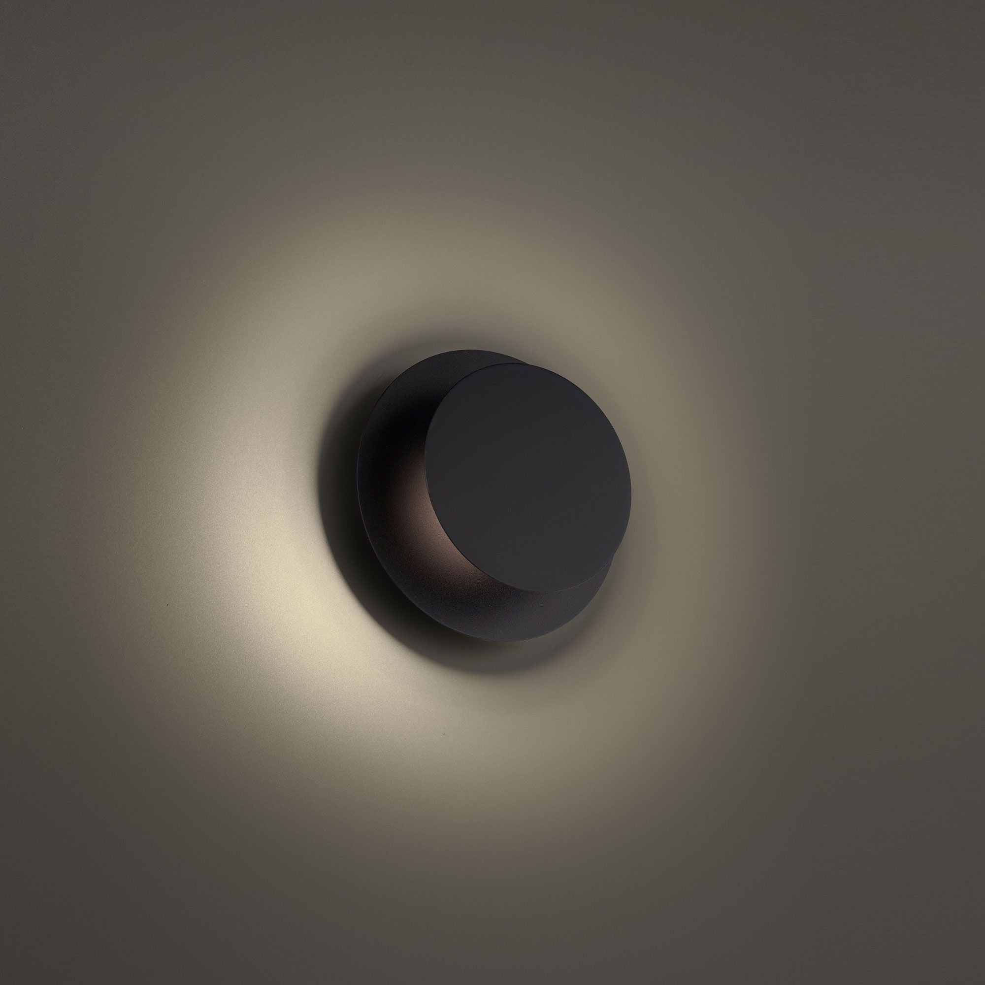 Moonglow 7" LED Wall Sconce, 4CCT, Black Finish