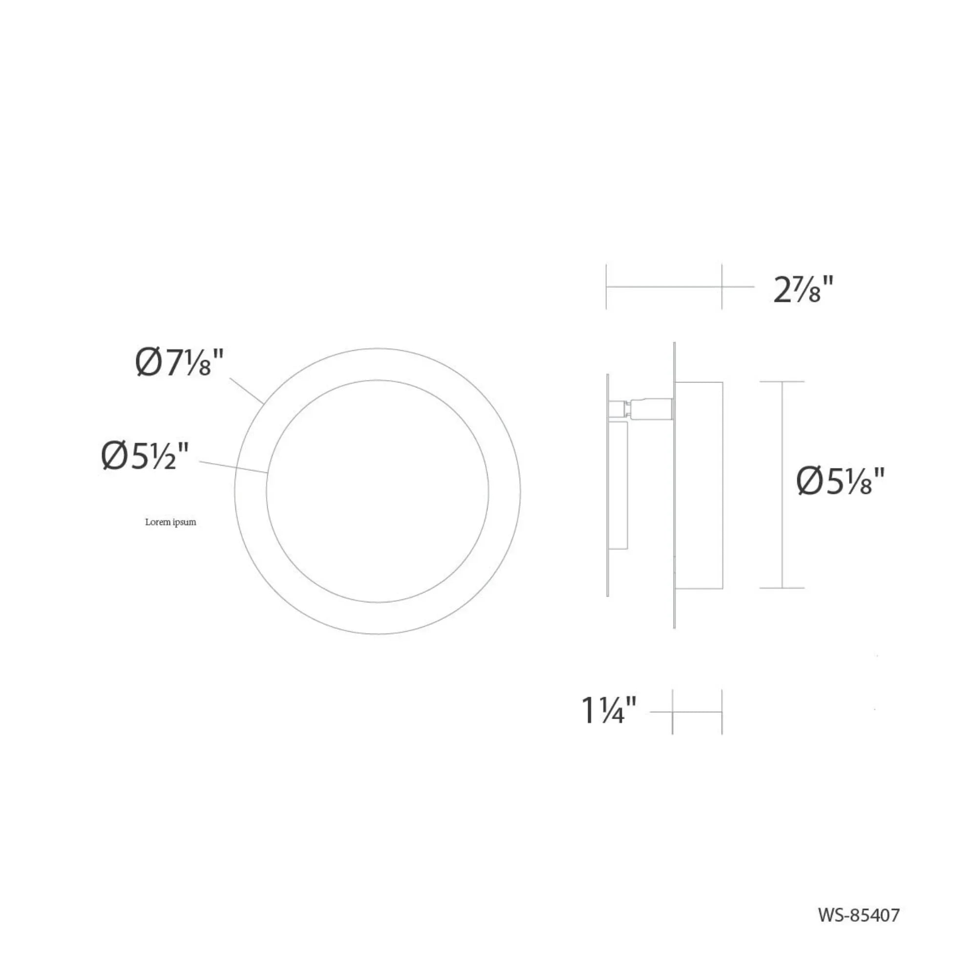 Moonglow 7" LED Wall Sconce, 4CCT, Black Finish