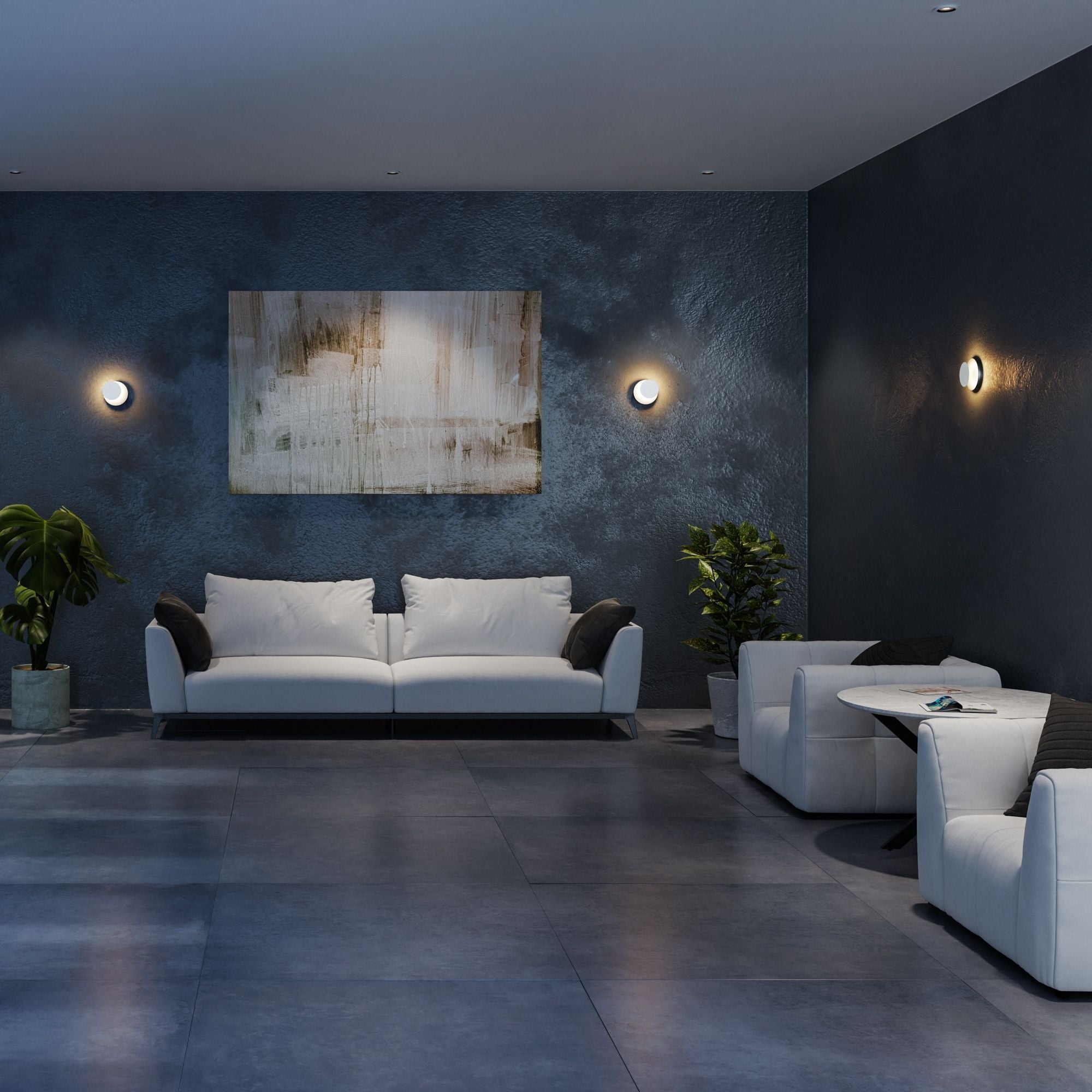 Moonglow 7" LED Wall Sconce, 4CCT, White Finish