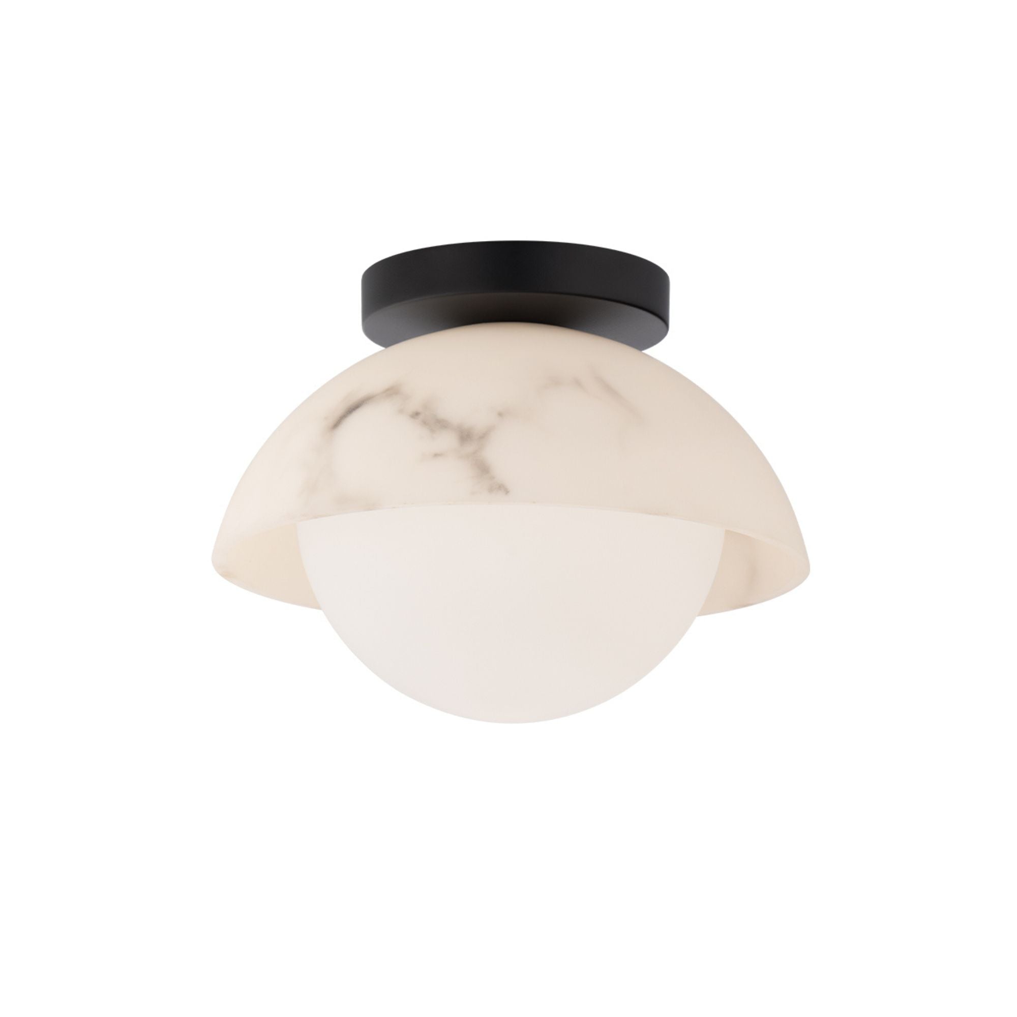 Moonstone 10" LED Flush Mount, Black Finish