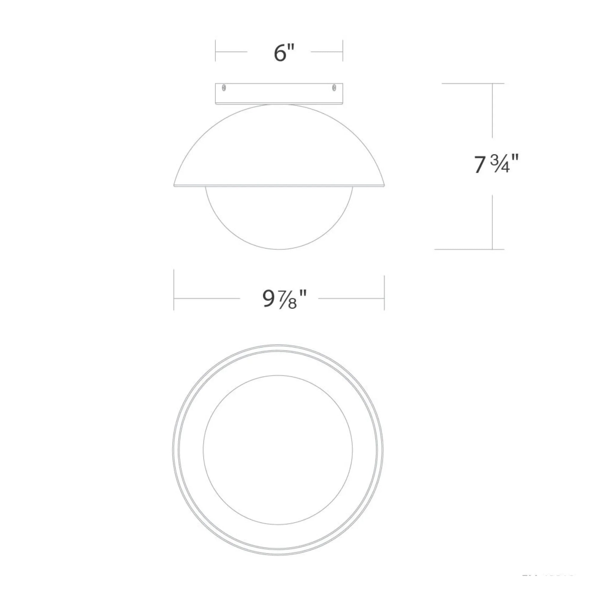 WAC Lighting - Moonstone 10" LED Flush Mount, Black Finish | Bees Lighting