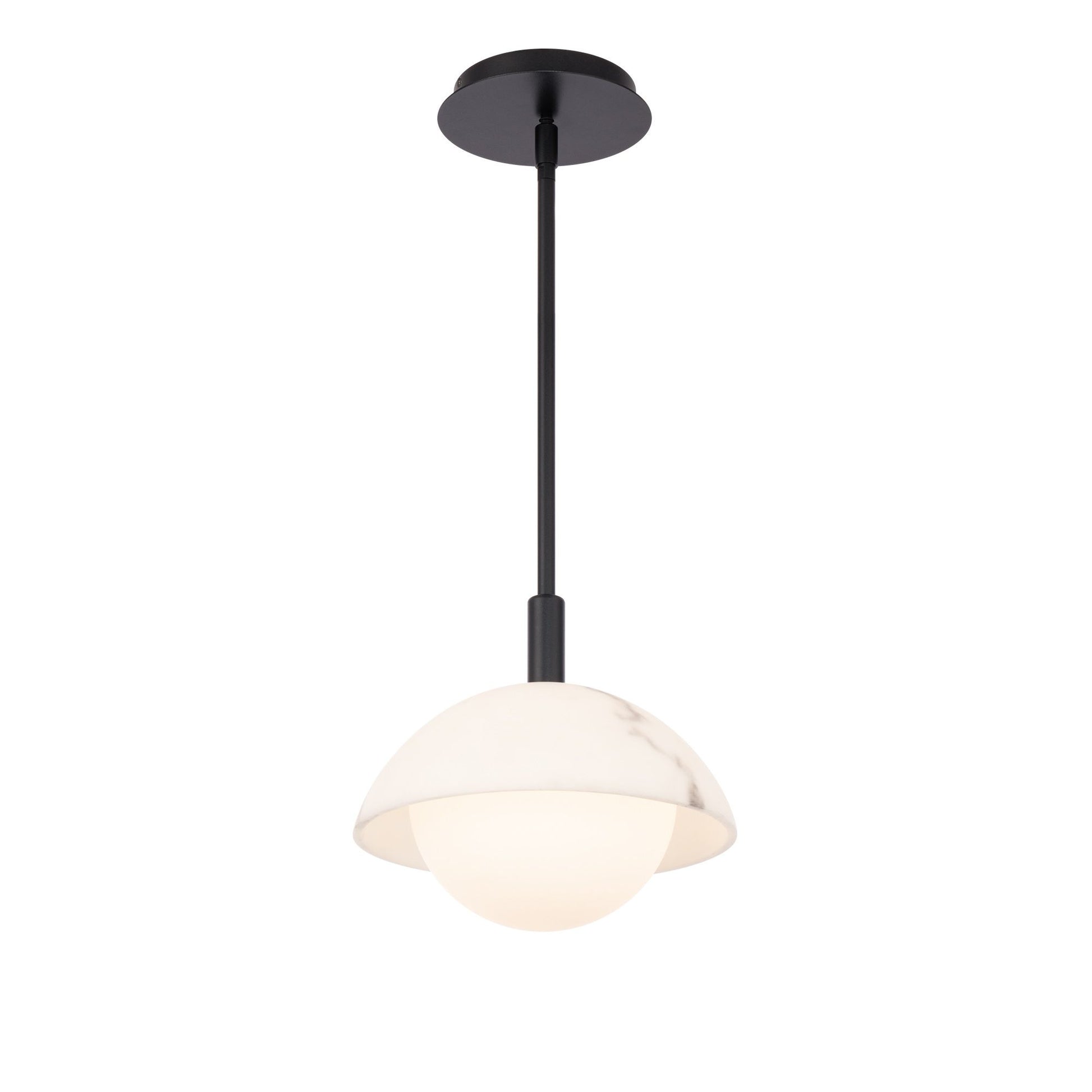 Moonstone 10" LED Pendant, Black Finish - Bees Lighting
