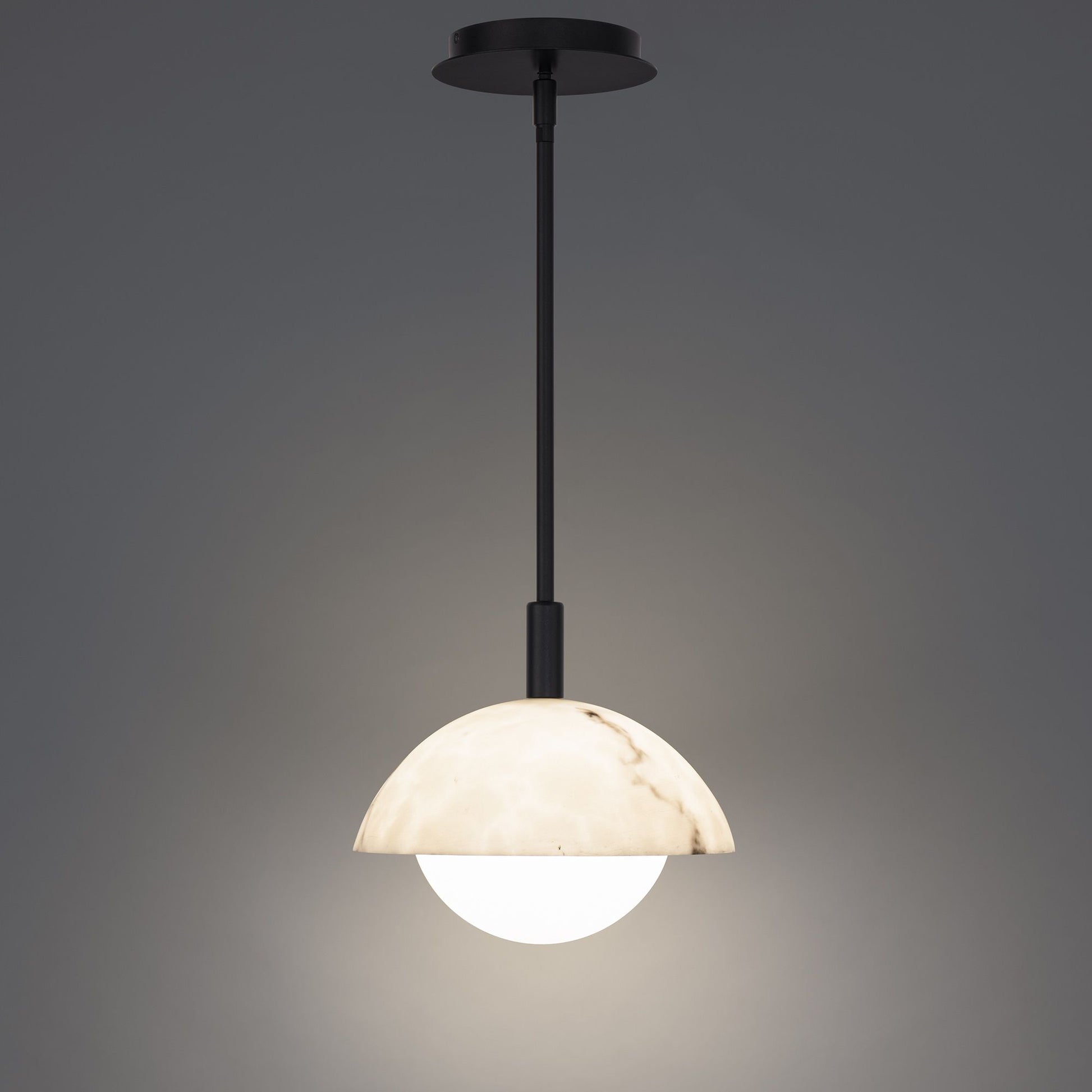 Moonstone 10" LED Pendant, Black Finish - Bees Lighting
