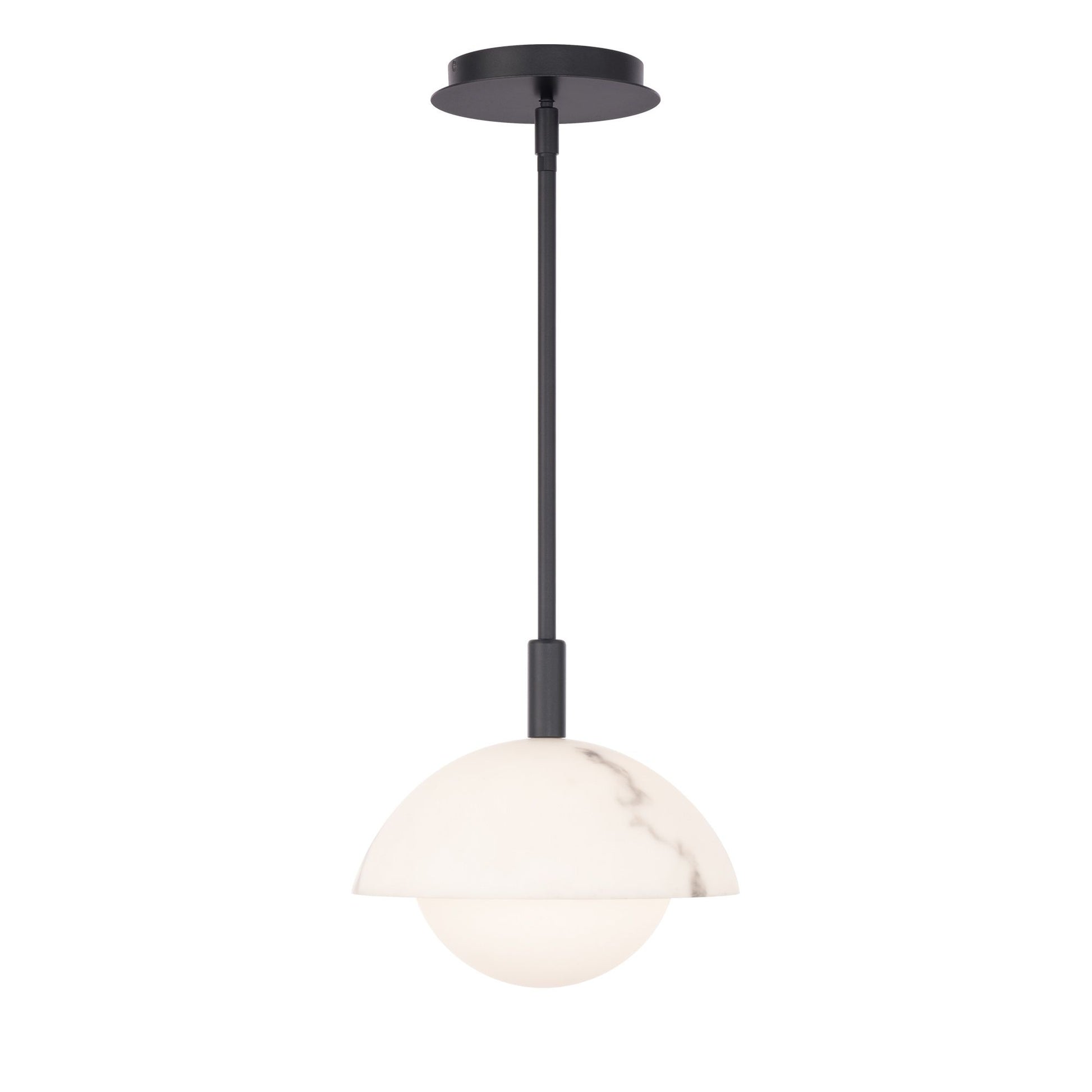 Moonstone 10" LED Pendant, Black Finish - Bees Lighting