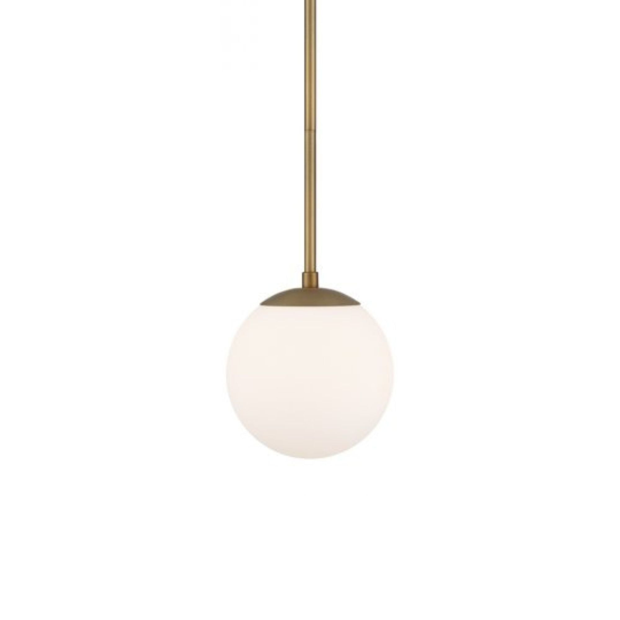 Niveous 7 In LED Pendant Light Brass Finish