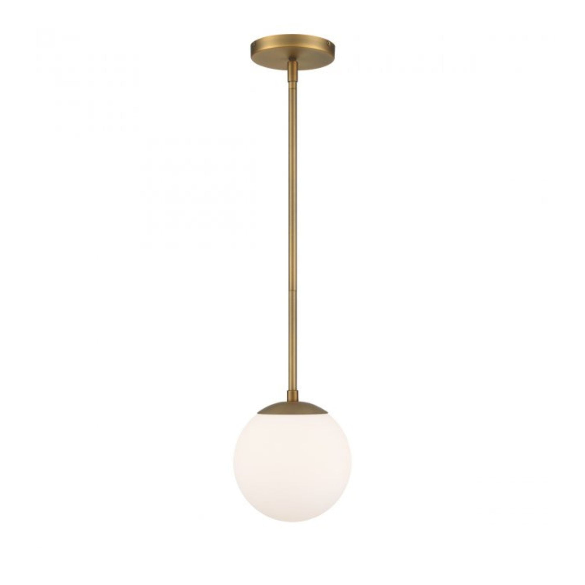 Niveous 7 In LED Pendant Light Brass Finish
