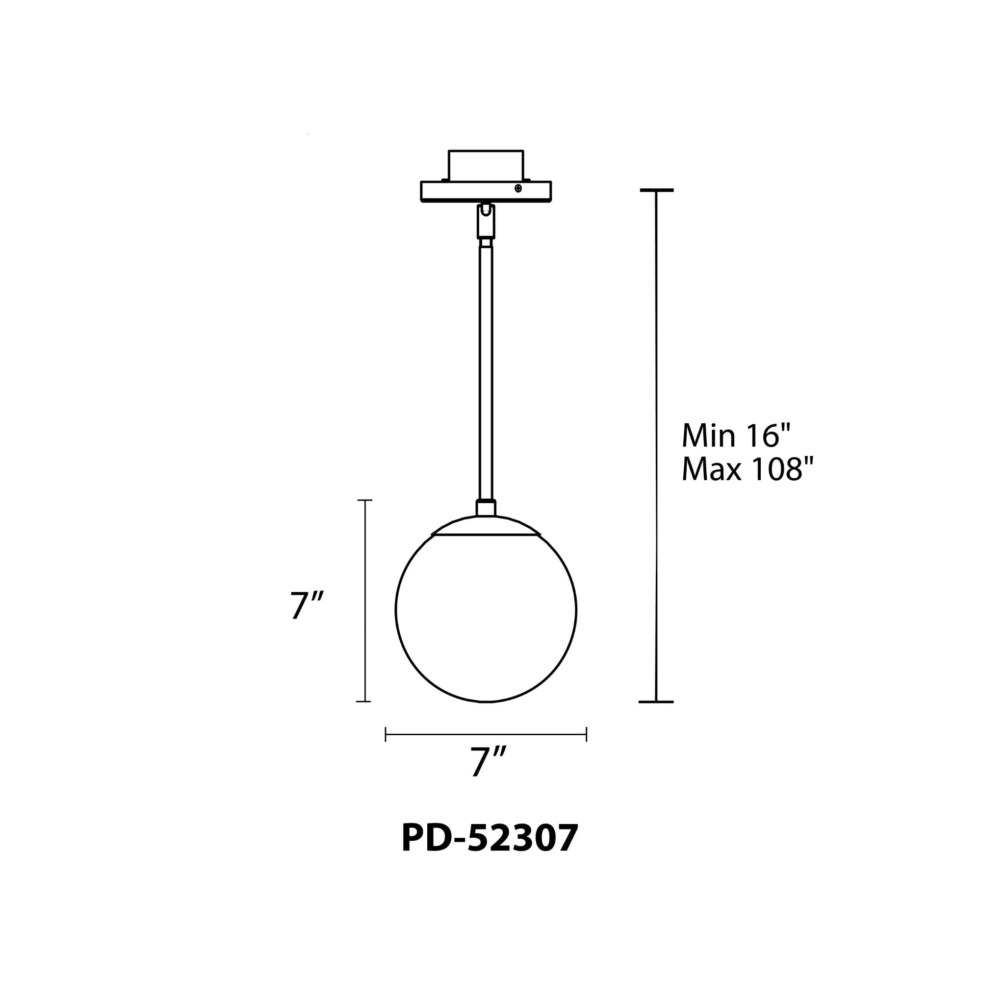Niveous 7 In LED Pendant Light White Finish