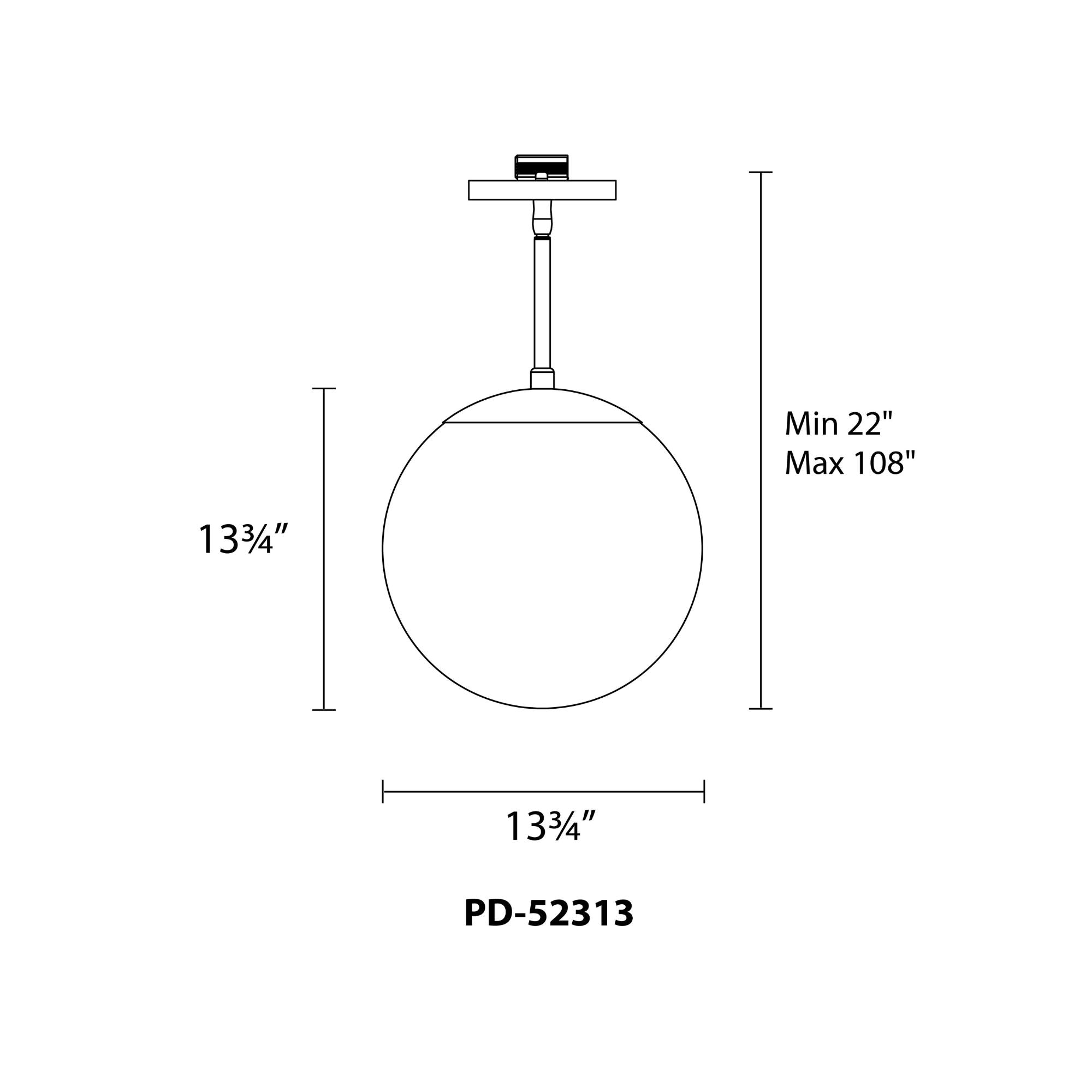Niveous 14 In LED Pendant Light White Finish