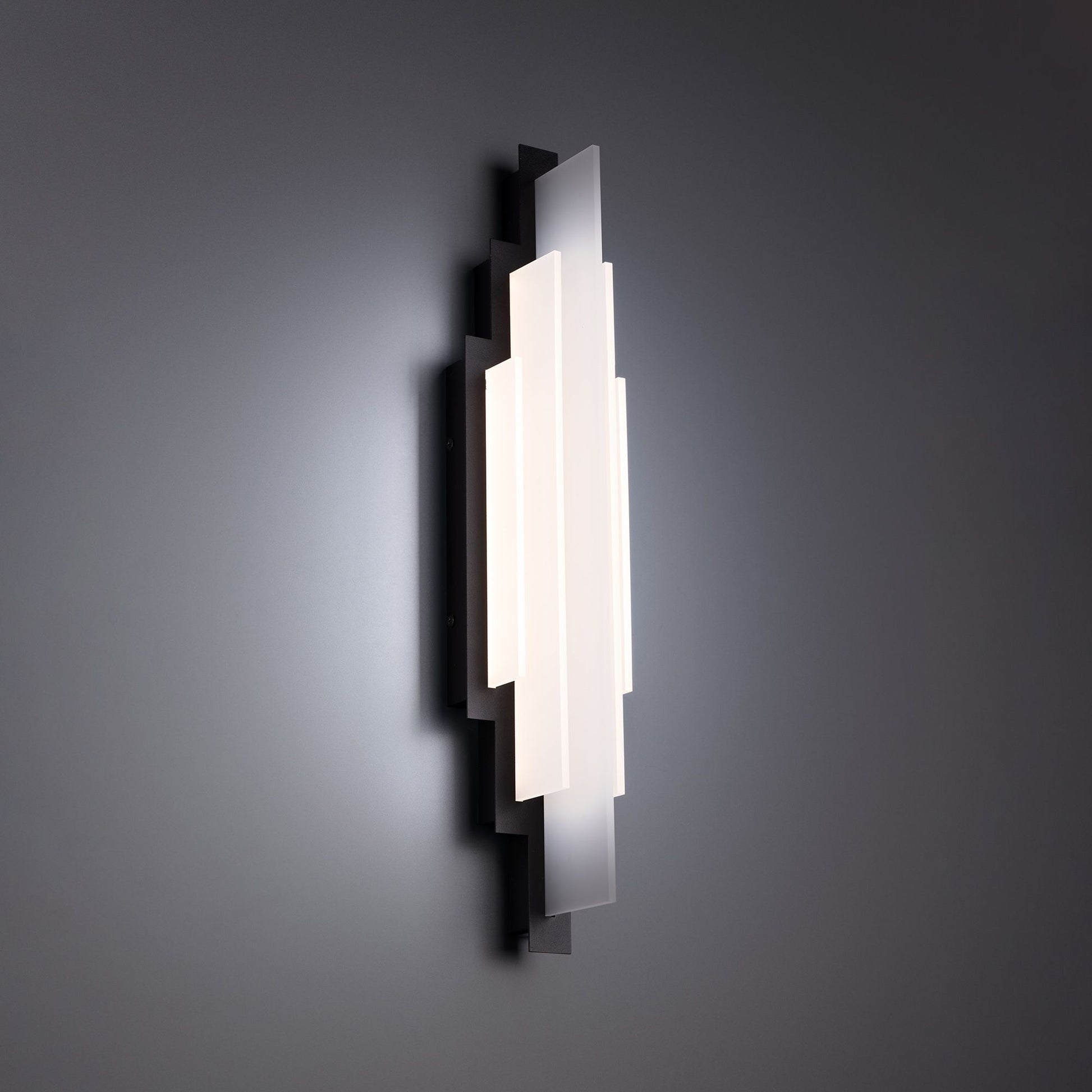Nouveau 23" LED Wall Sconce, 3CCT, Black Finish - Bees Lighting