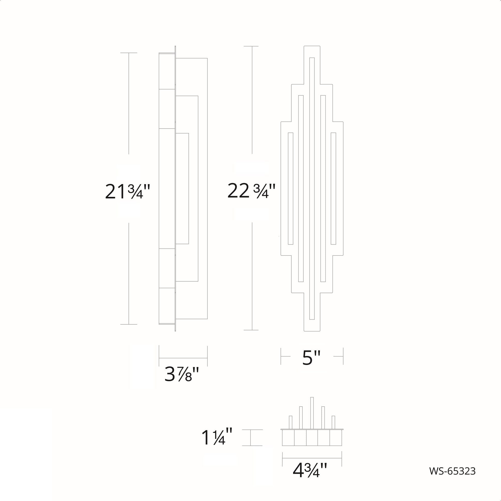 Nouveau 23" LED Wall Sconce, 3CCT, Black Finish - Bees Lighting