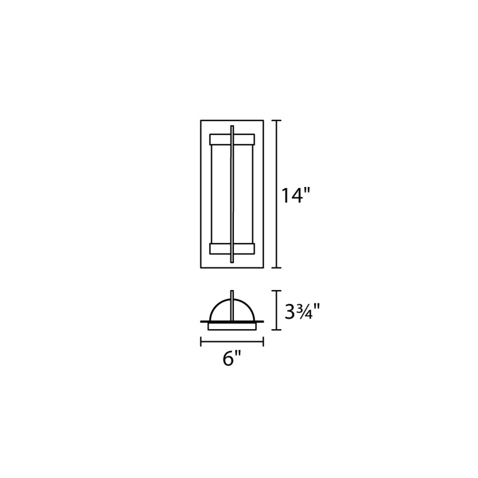 Oberon 14 in. LED Outdoor Wall Sconce Black