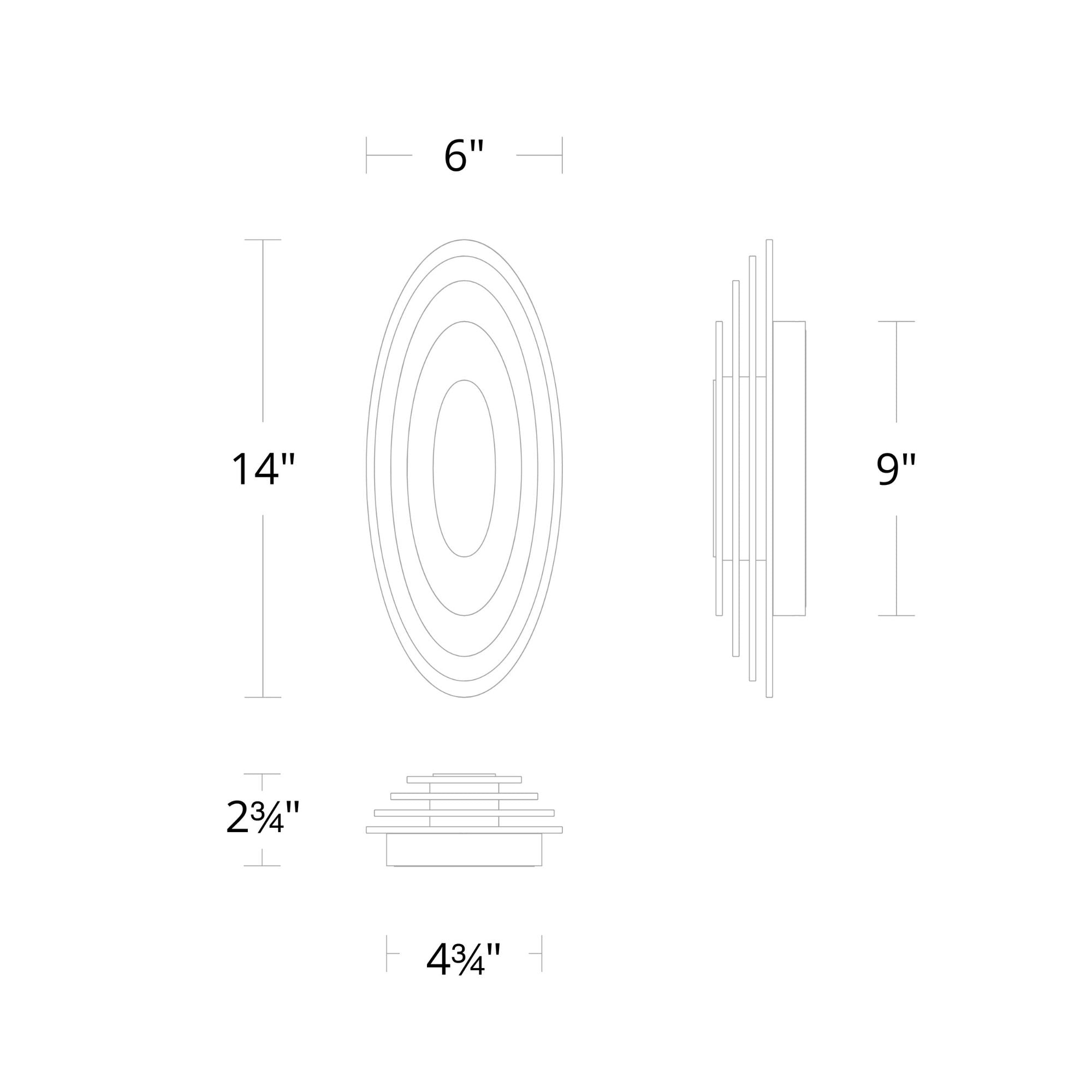 Orbix 14" LED Wall Sconce, 4CCT, Aged Brass Finish