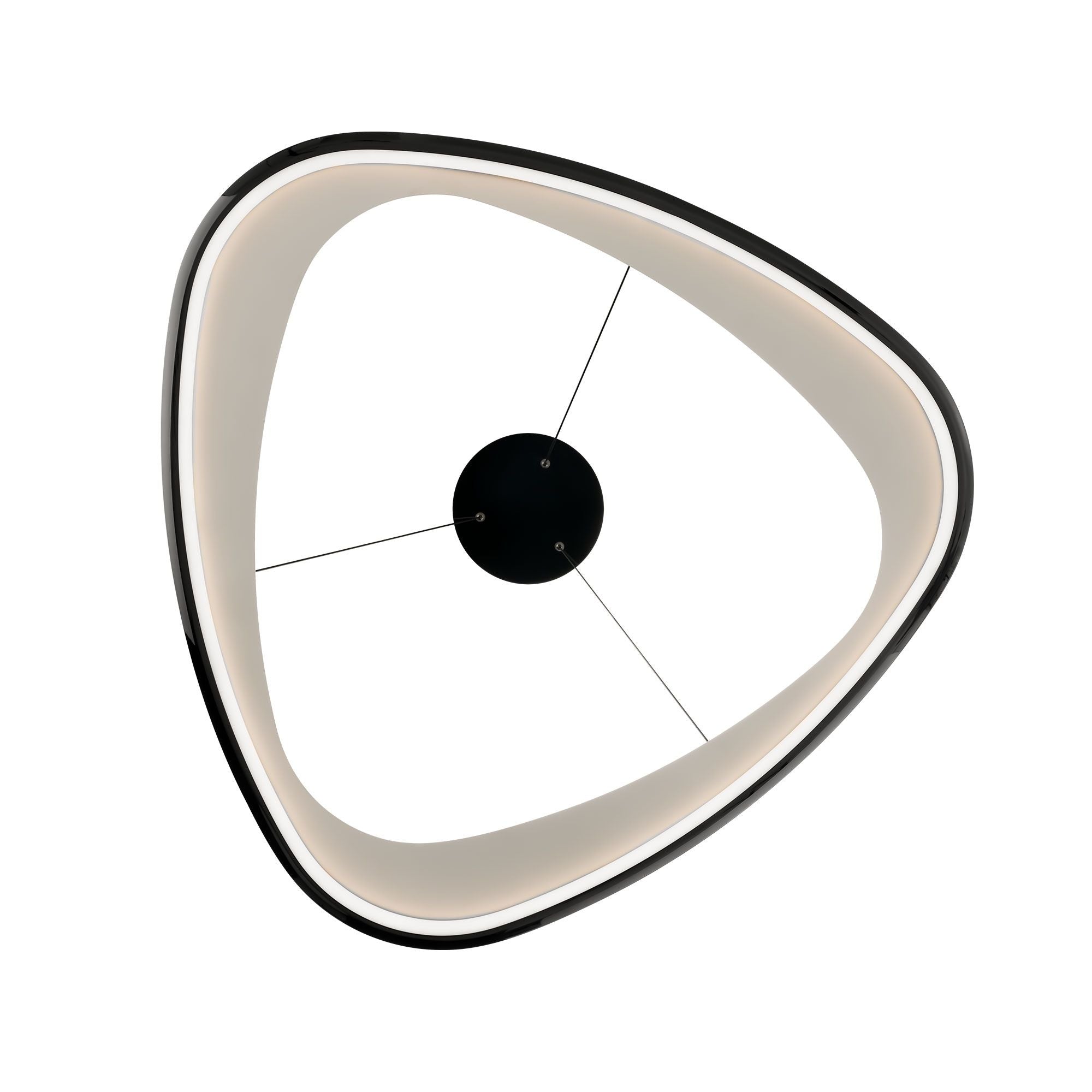 Oyster 33" LED Pendant, 4CCT, Black Chrome Finish