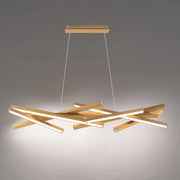 Parallax 55" LED Chandelier, Aged Brass Finish - Bees Lighting