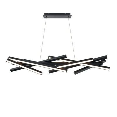 Parallax 55" LED Chandelier, Black Finish