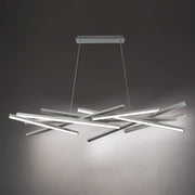 Parallax 55" LED Chandelier, Brushed Nickel Finish - Bees Lighting