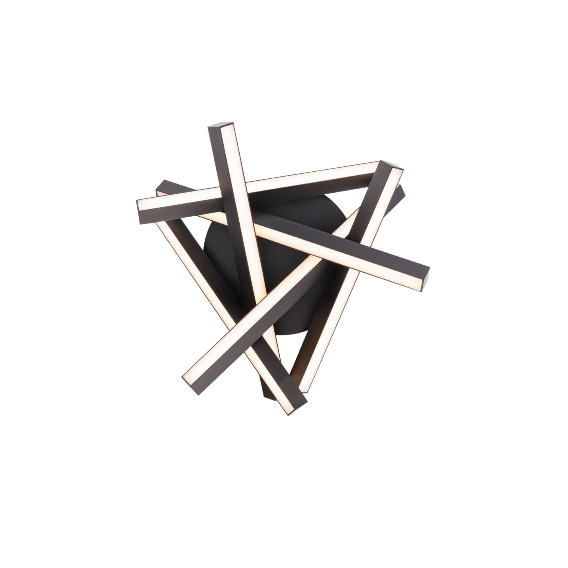 Parallax 15 in. LED Ceiling Flush Mount Light 3000K Black Finish - Bees Lighting