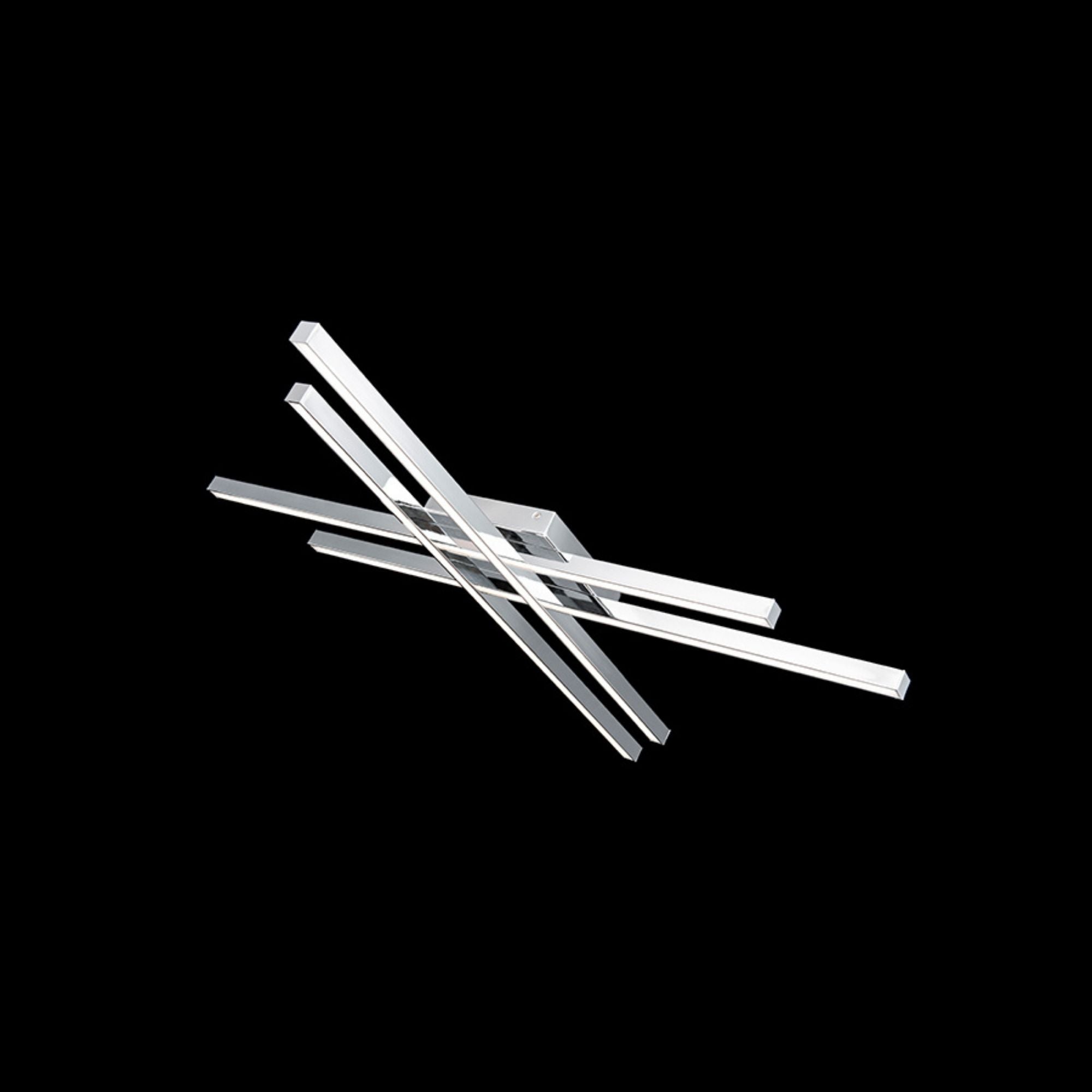 Parallax 32 in. LED Flush Mount Light Selectable CCT Chrome Finish