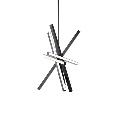 Parallax 28" LED Chandelier, Black Finish
