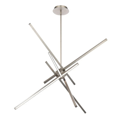Parallax 39" LED Pendant, Brushed Nickel Finish