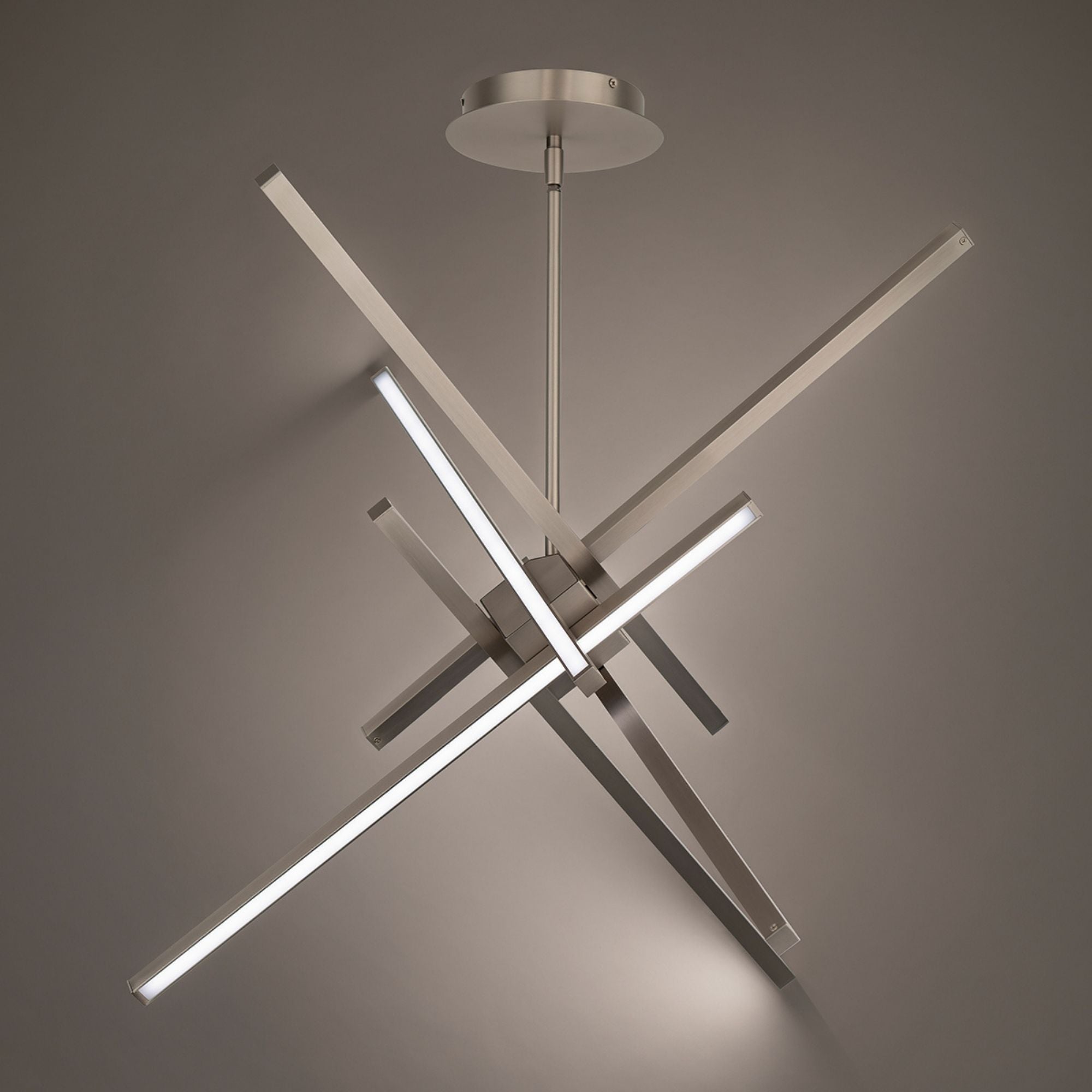 Parallax 39 in. LED Pendant Light Brushed Nickel finish