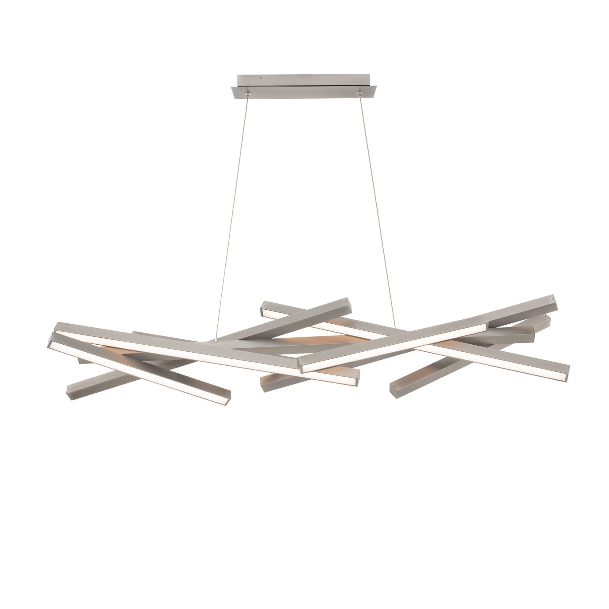 Parallax 42" LED Linear Pendant, Brushed Nickel Finish