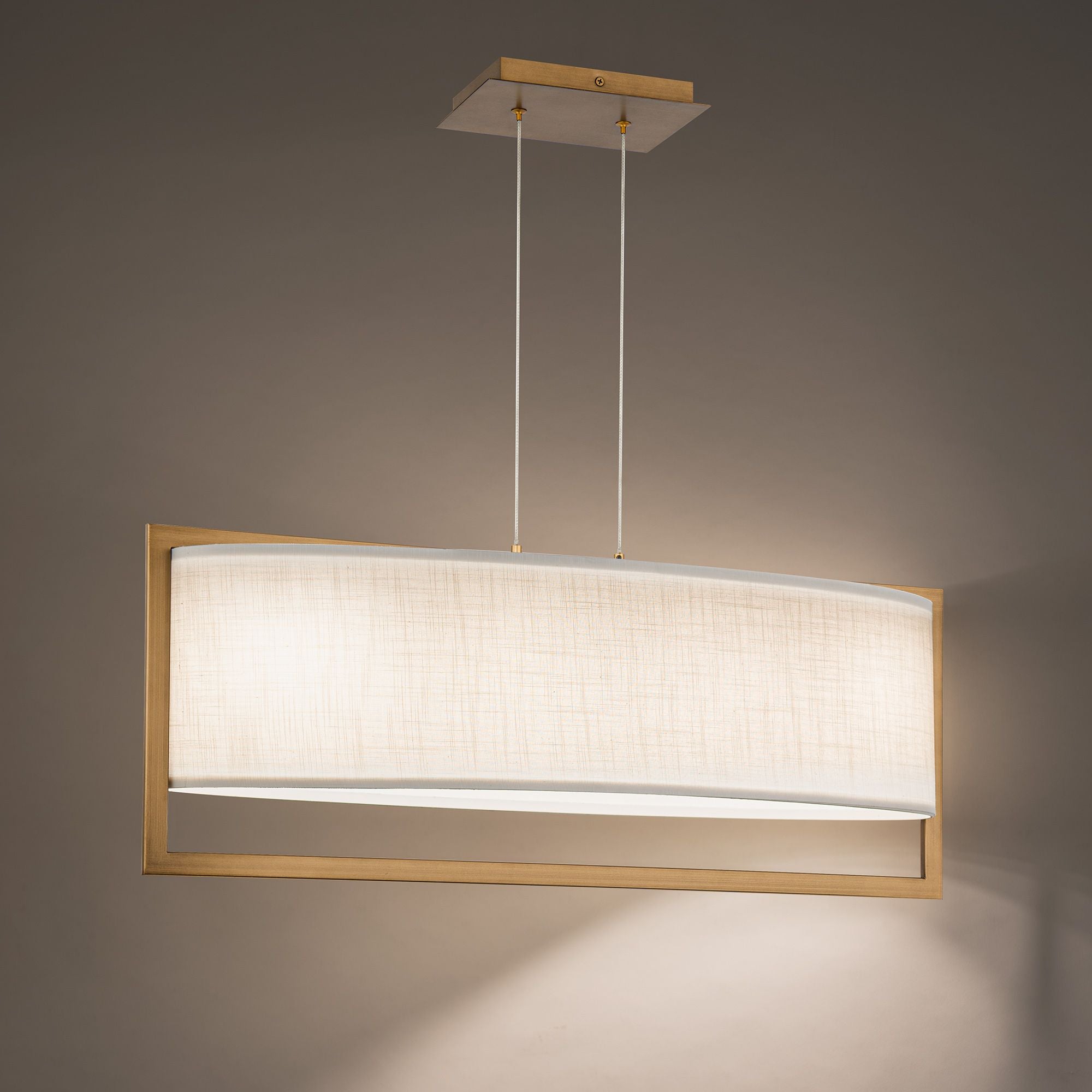 Park Avenue 31 in. LED Linear Pendant Light Brass finish