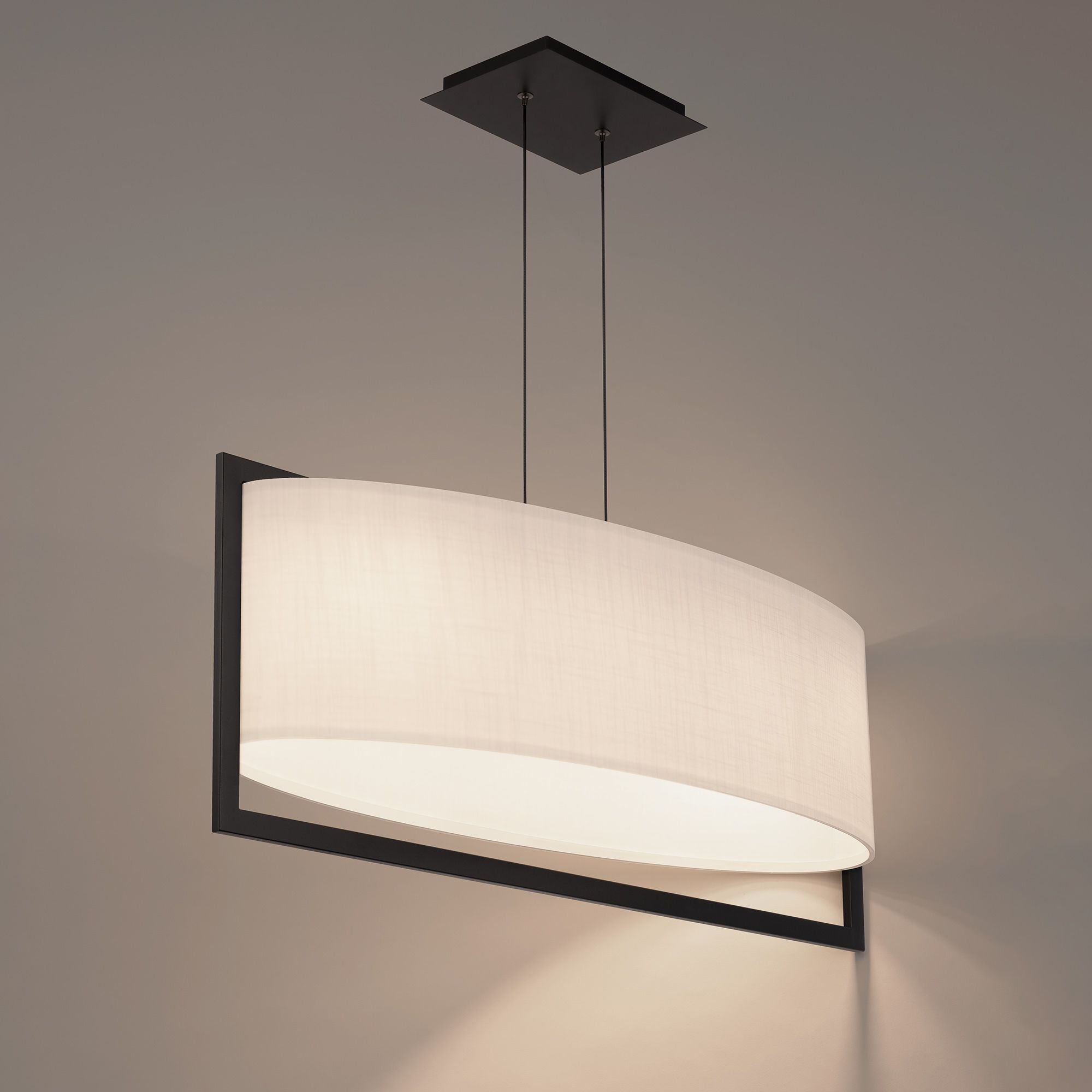 Park Avenue 31 in. LED Linear Pendant Light Black finish