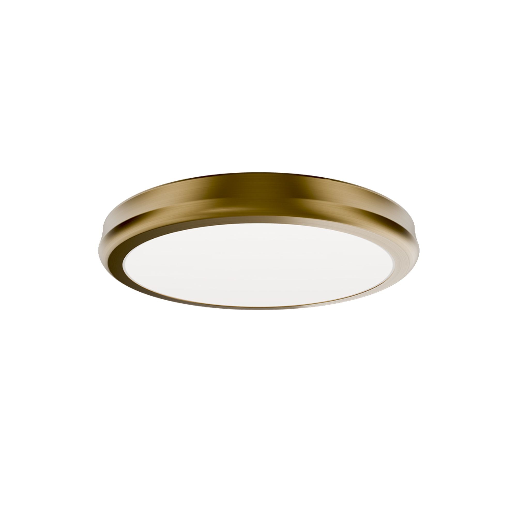 Parthenon 10" LED Flush Mount, 4CCT, Aged Brass Finish
