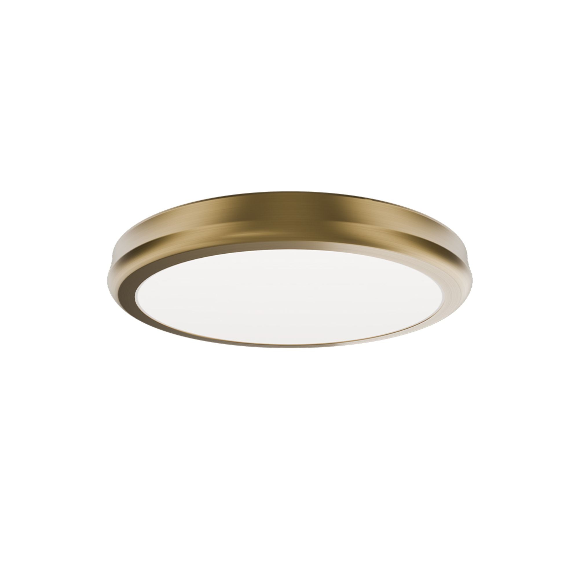 Parthenon 10" LED Flush Mount, 4CCT, Aged Brass Finish