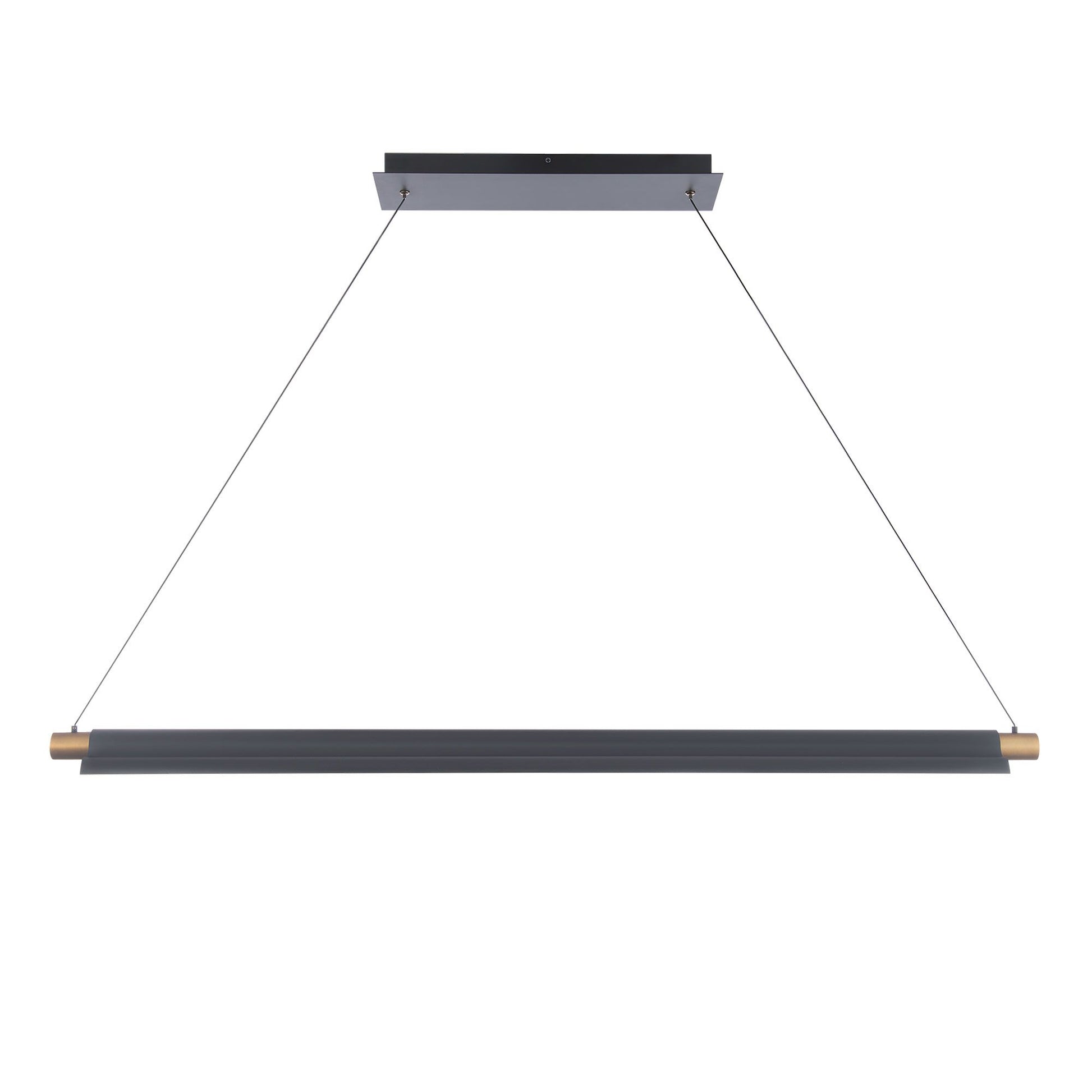 Pavilion 44" LED Pendant, Black/Aged Brass Finish - Bees Lighting