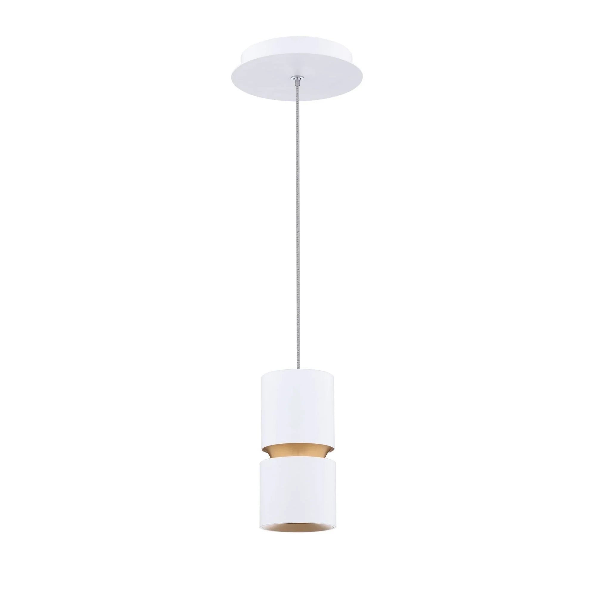 Pedistal 7" LED Pendant, 4CCT, White Finish