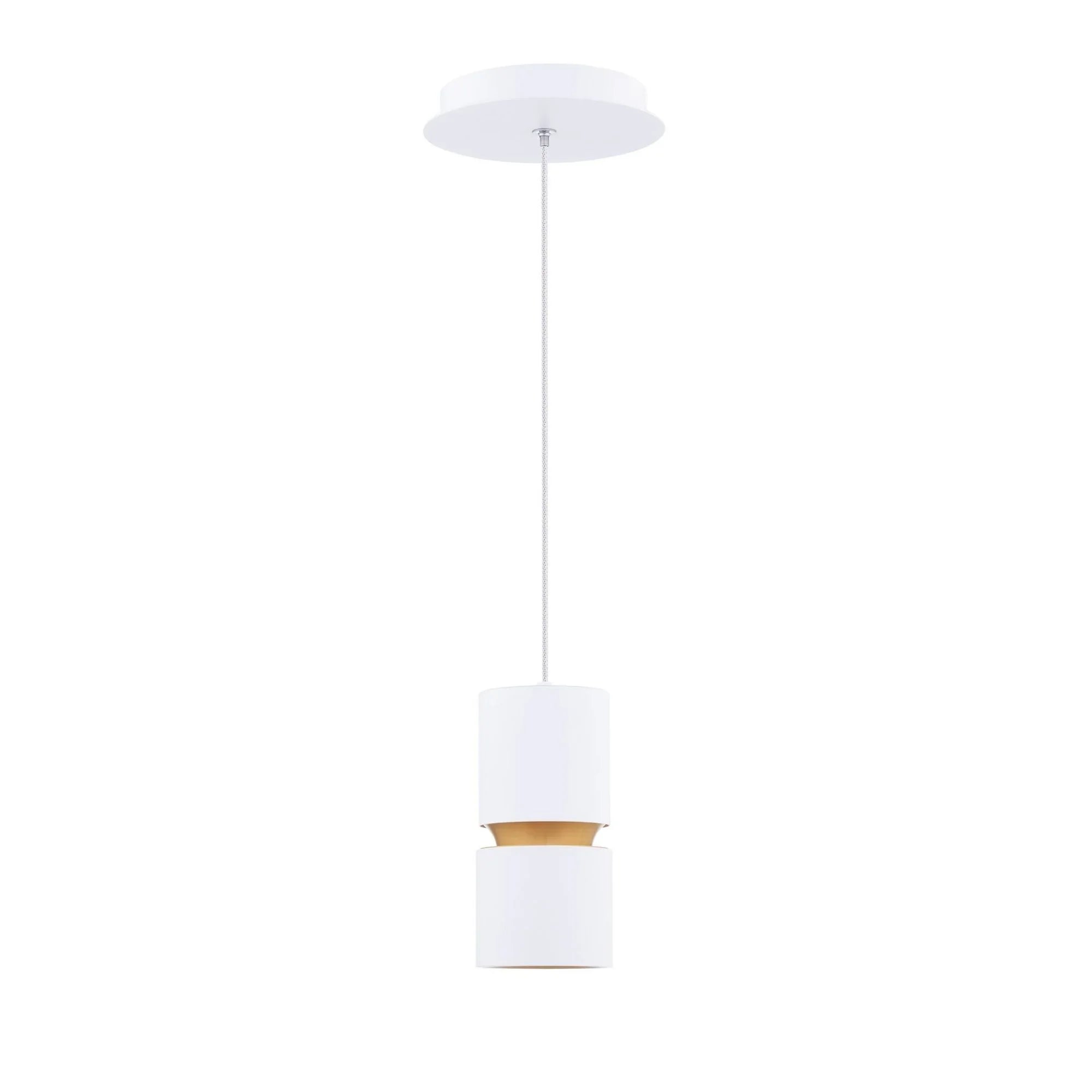 Pedistal 7" LED Pendant, 4CCT, White Finish