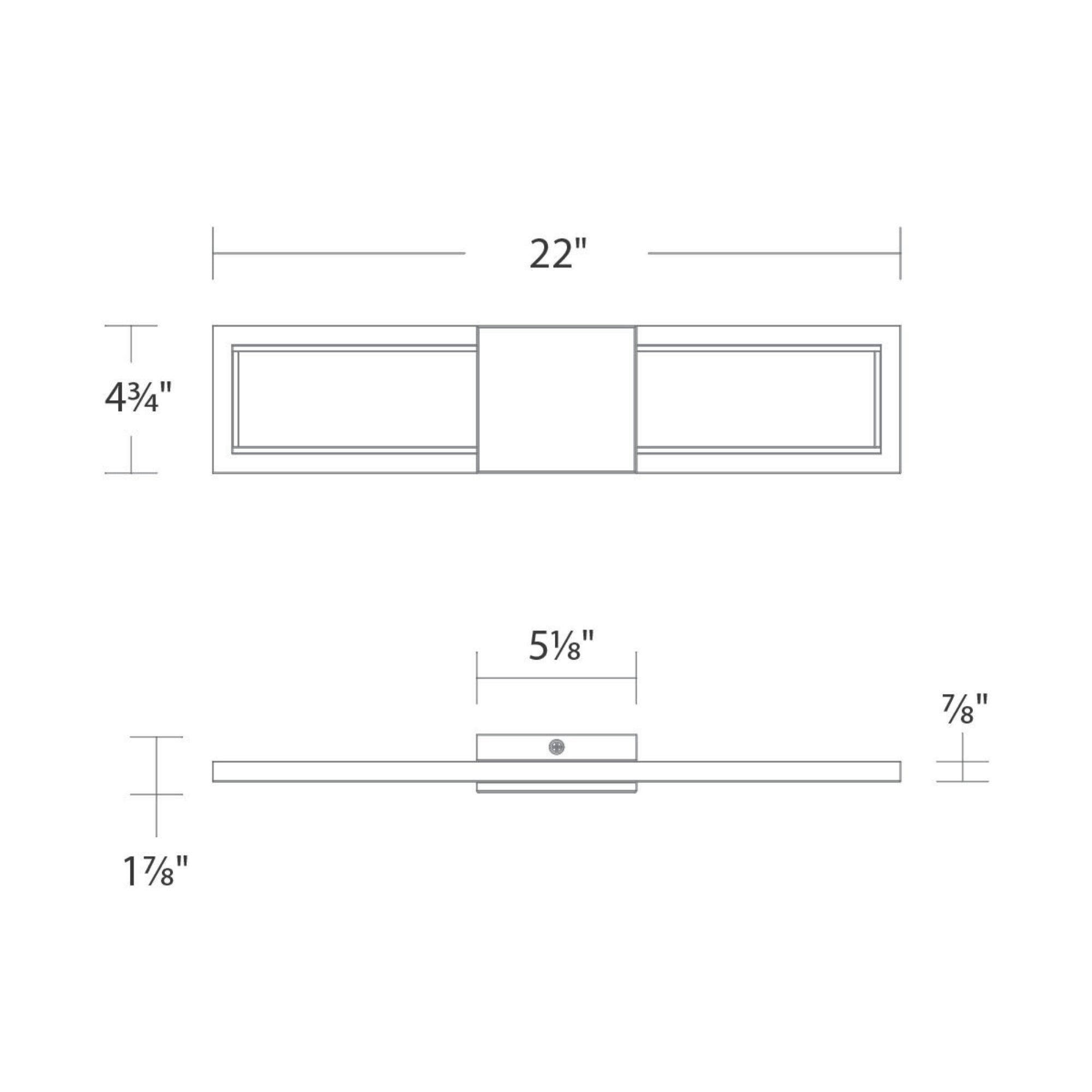 Peekaboo 22" LED Bath Vanity, 4CCT, Black/Aged Brass Finish
