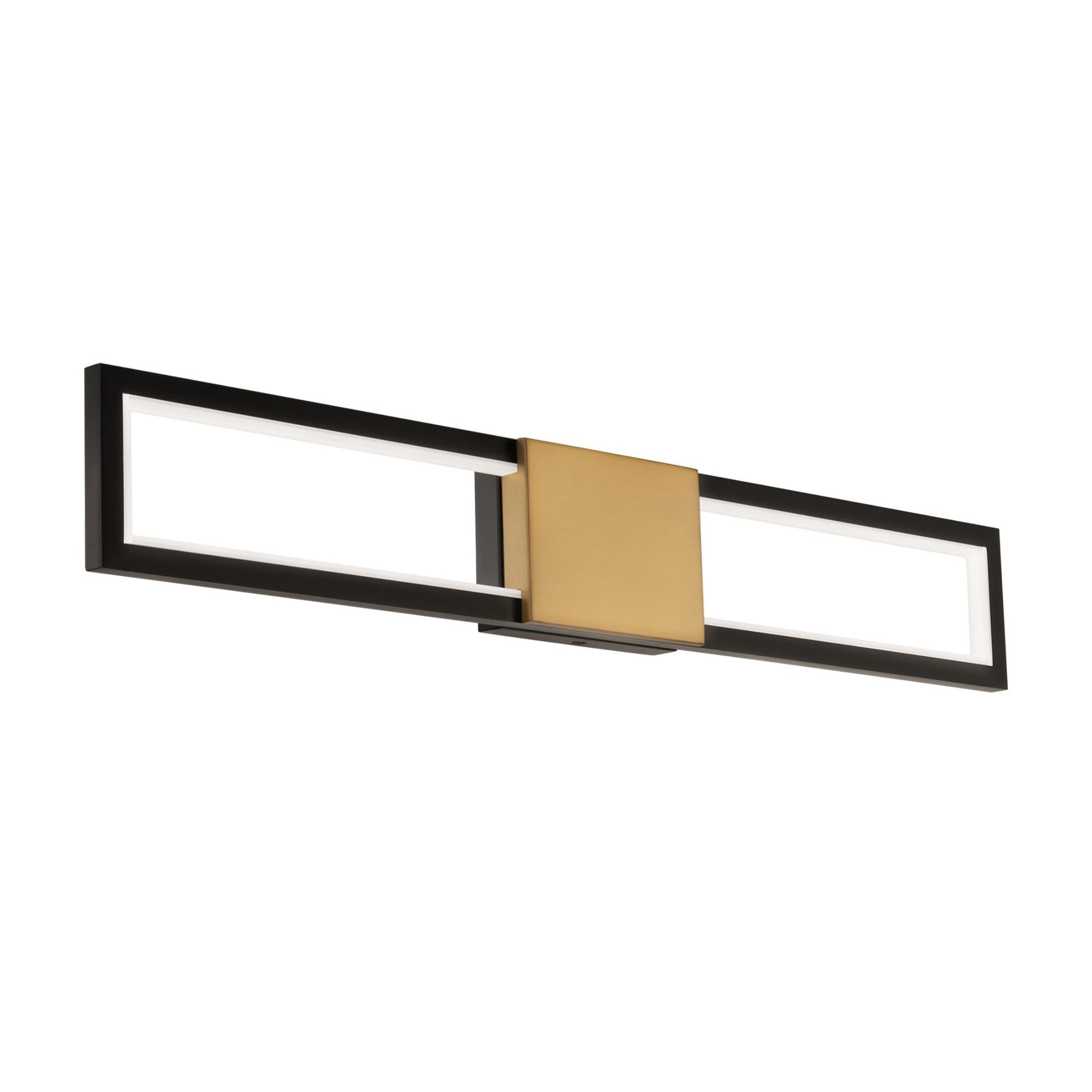 Peekaboo 32" LED Bath Vanity, 4CCT, Black/Aged Brass Finish