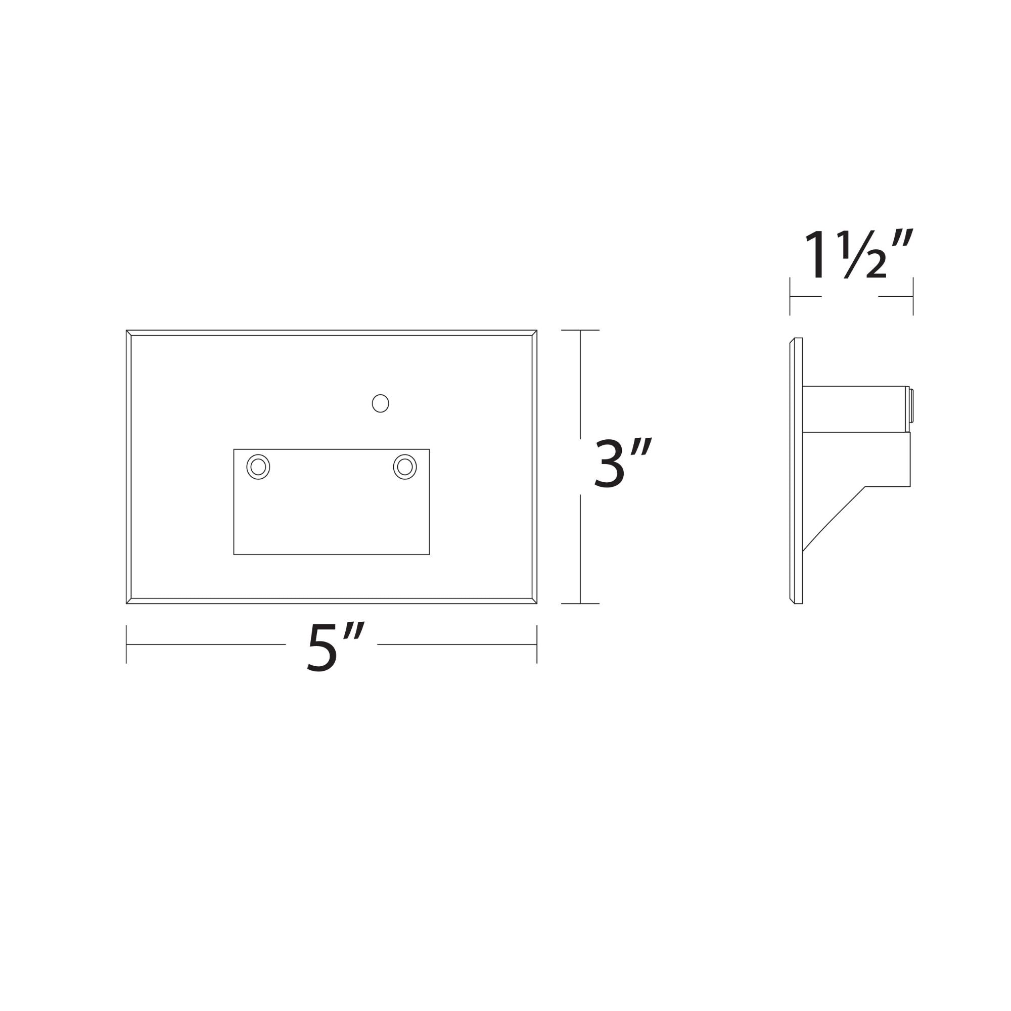 5" Wide LED Step Light with Photocell, Stainless Steel Finish, 3000K