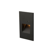 5" High LED Step Light with Photocell, Black on Aluminum Finish, Amber