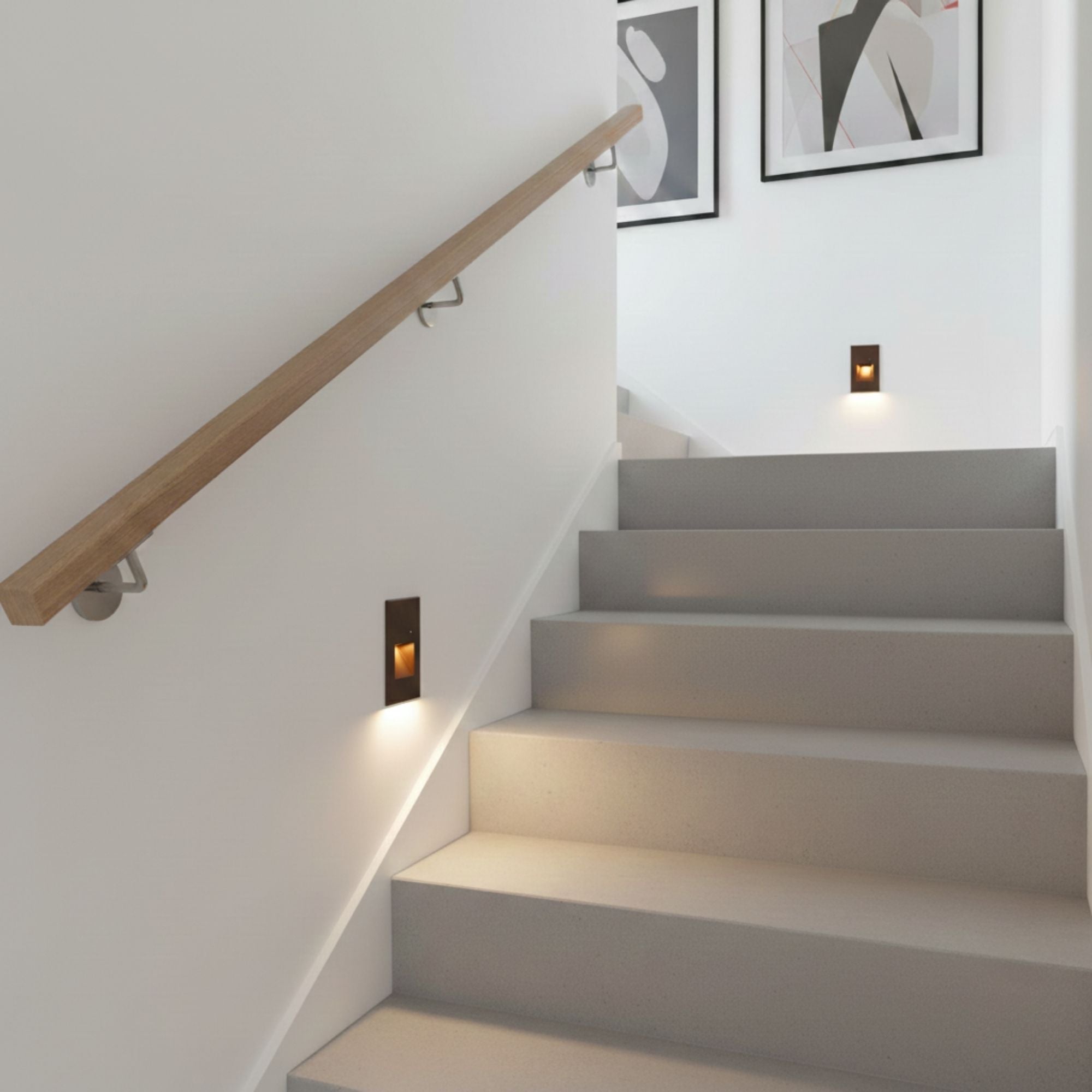 5" High LED Step Light with Photocell, Bronze on Aluminum Finish, Amber