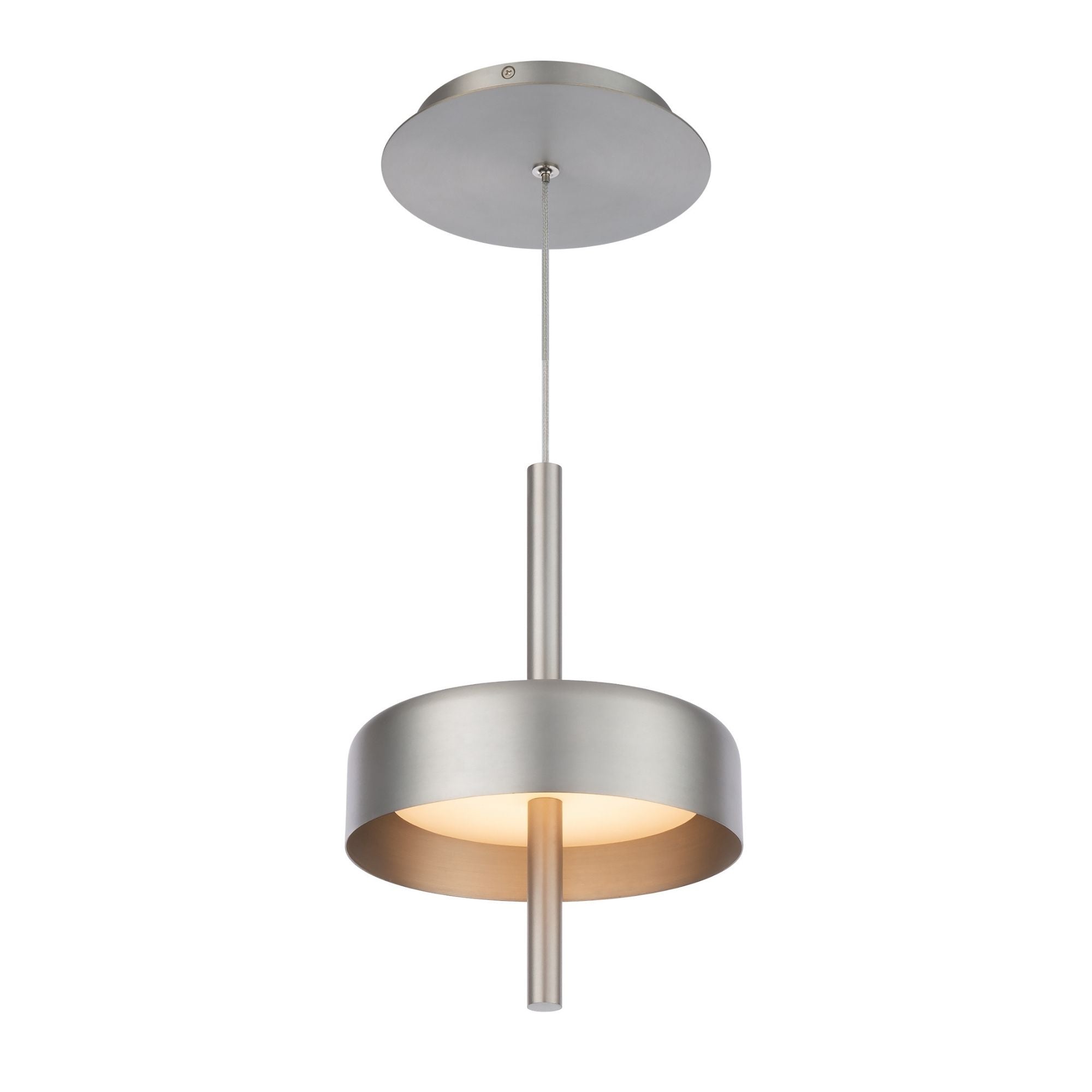 Pierce 10" LED Mini Pendant, Brushed Nickel Finish