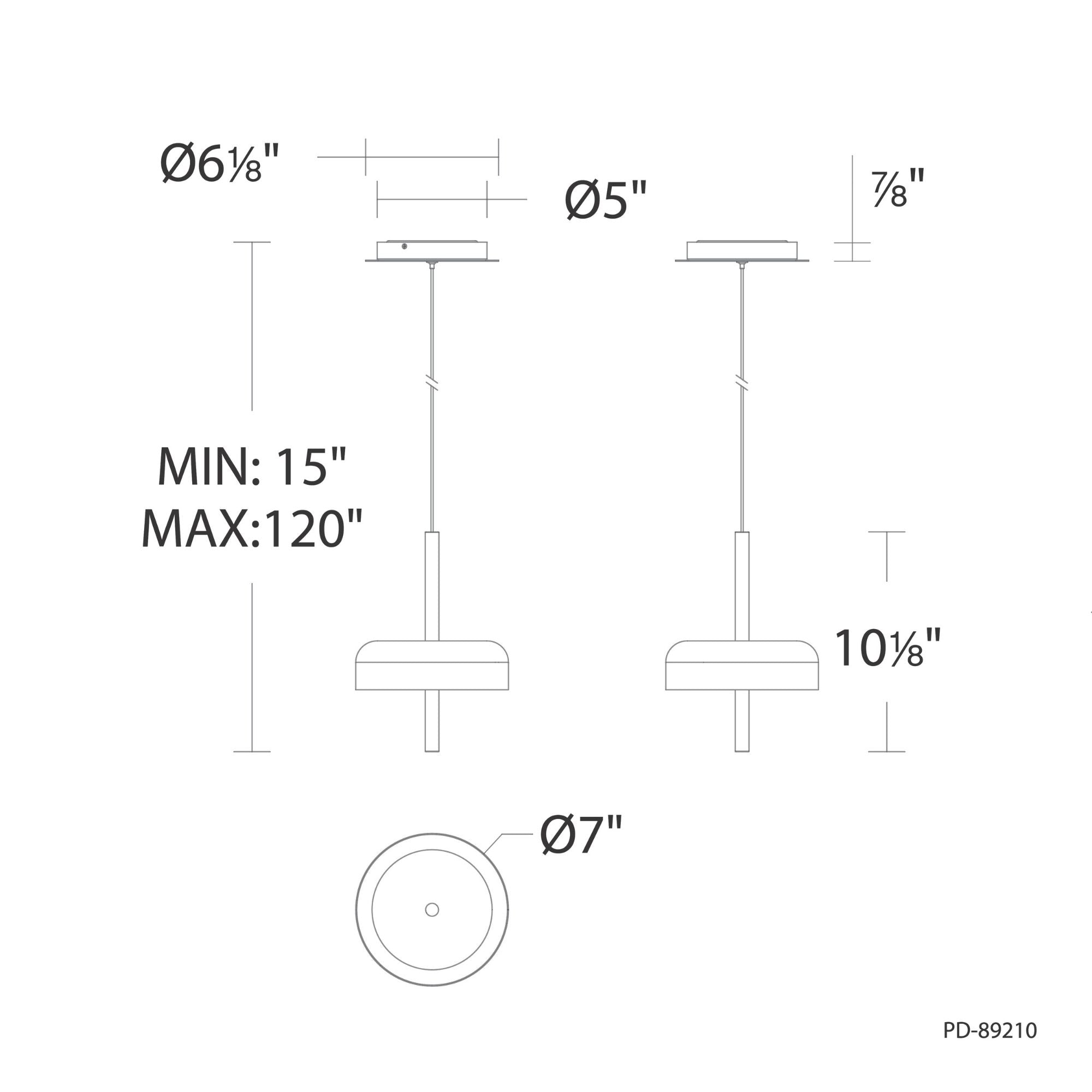 Pierce 10" LED Mini Pendant, Brushed Nickel Finish