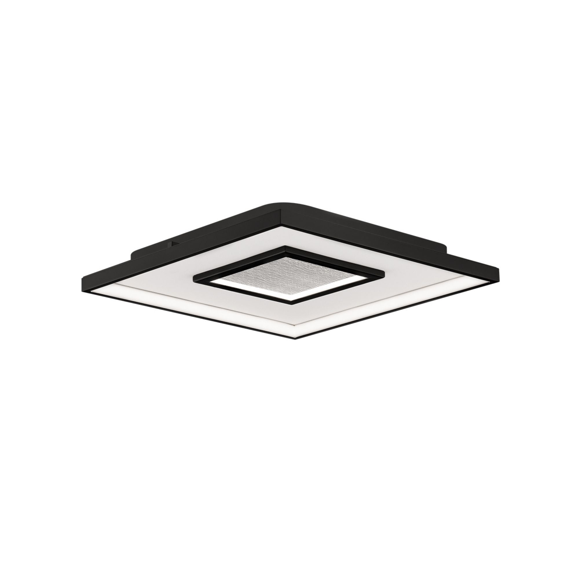 Pinpoint 16" Square LED Flush Mount, 4CCT, Black Finish