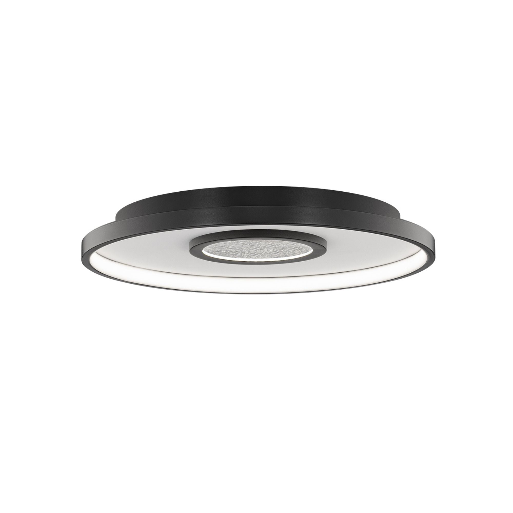 Pinpoint 16" Round LED Flush Mount, 4CCT, Black Finish