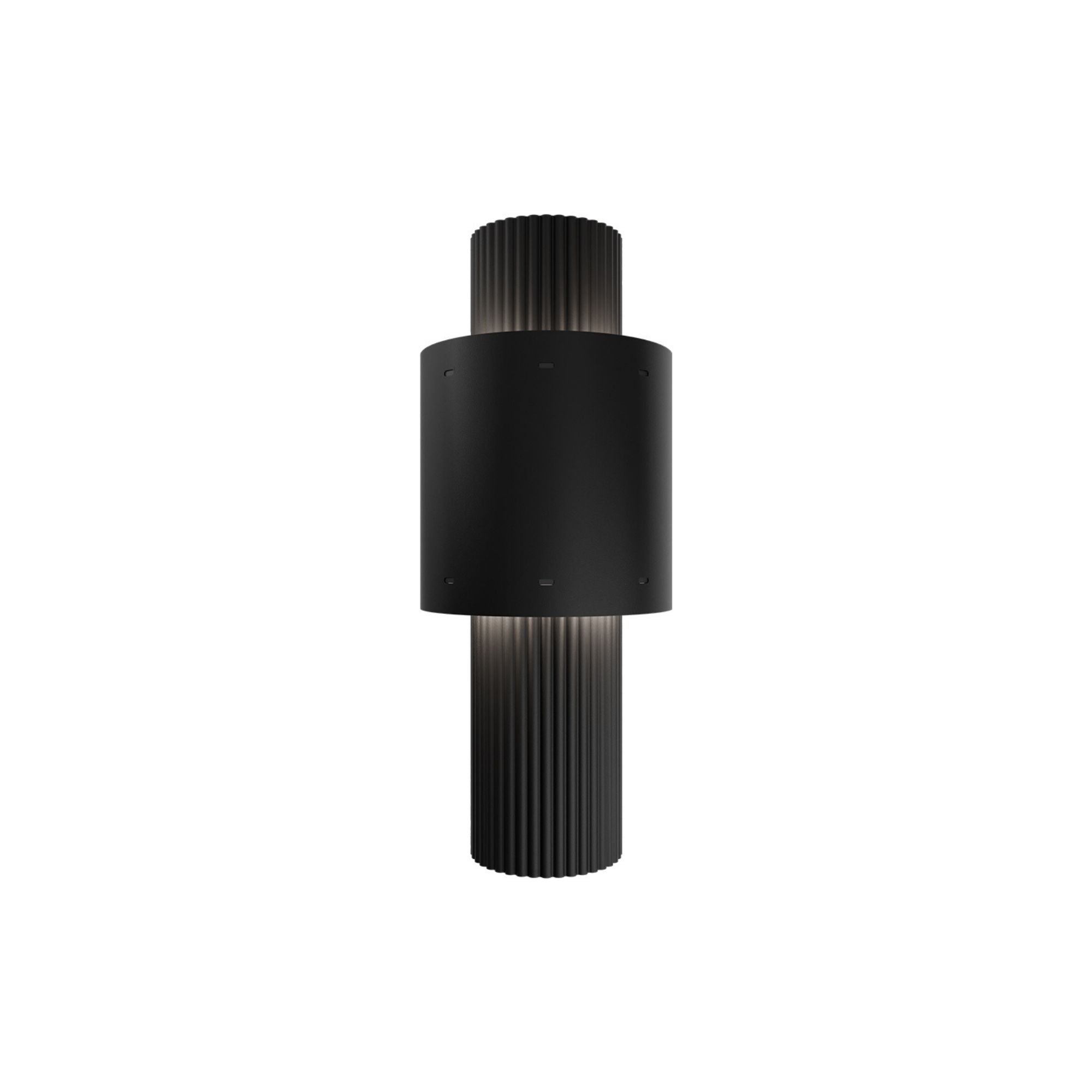 Piston 14" LED Outdoor Wall Sconce, 4CCT, Black Finish