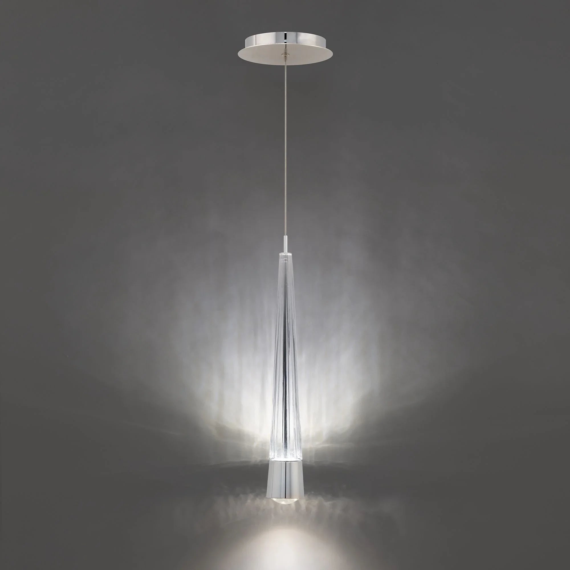 Quill 16" LED Mini Pendant, 4CCT, Chrome Finish