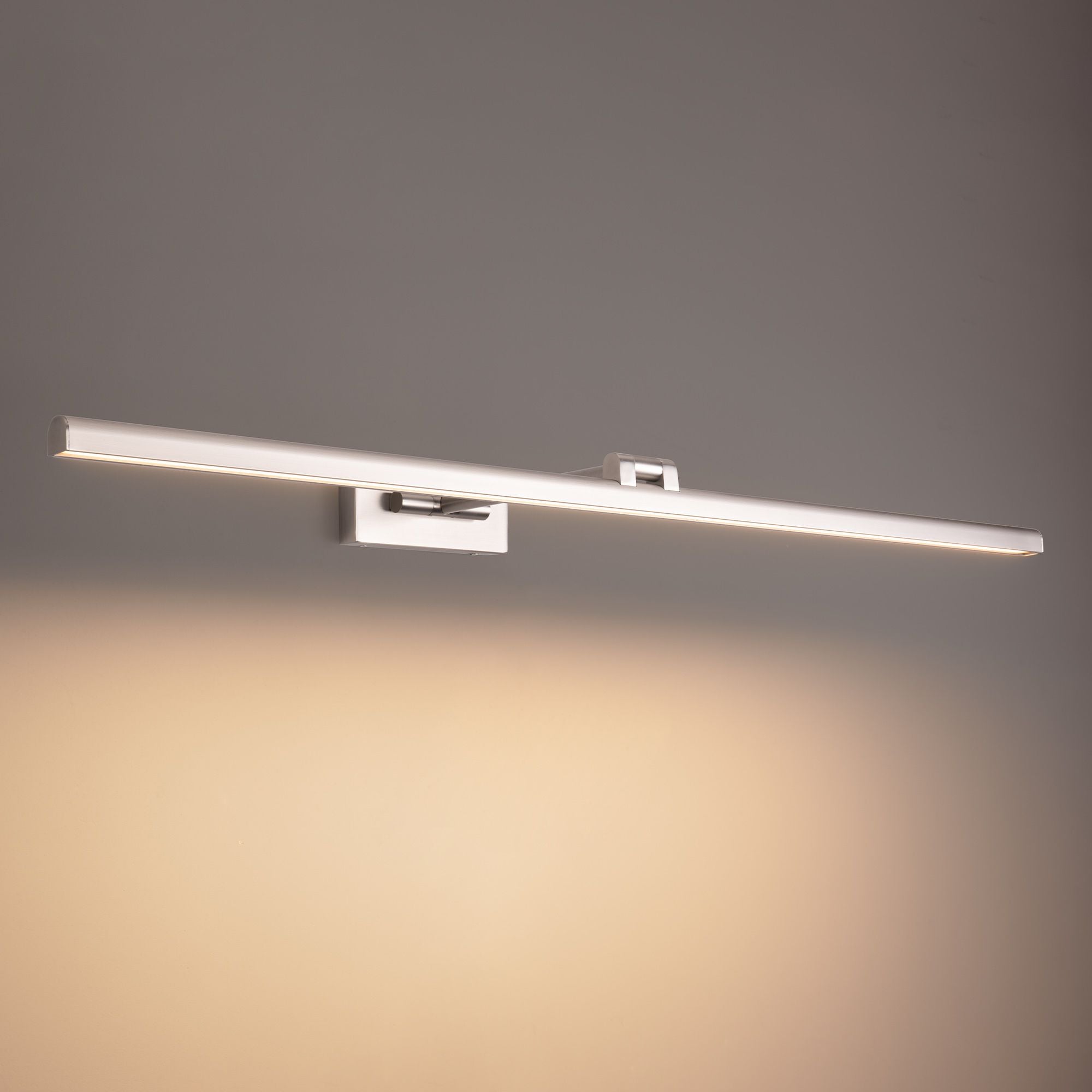 Reed 25 in. Rotating LED Picture Light 3000K Brushed Nickel Finish - Bees Lighting