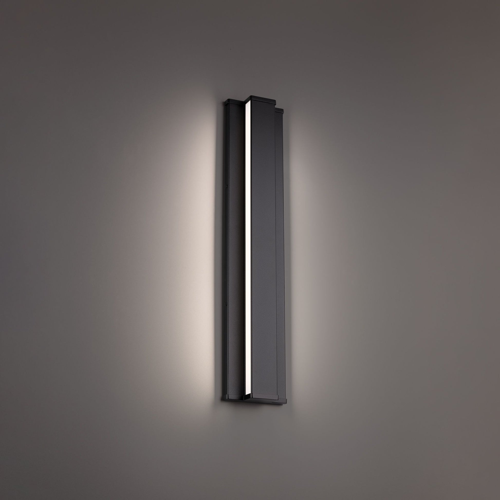 Revels 24" LED Outdoor Wall Sconce, 3CCT, Black Finish - Bees Lighting