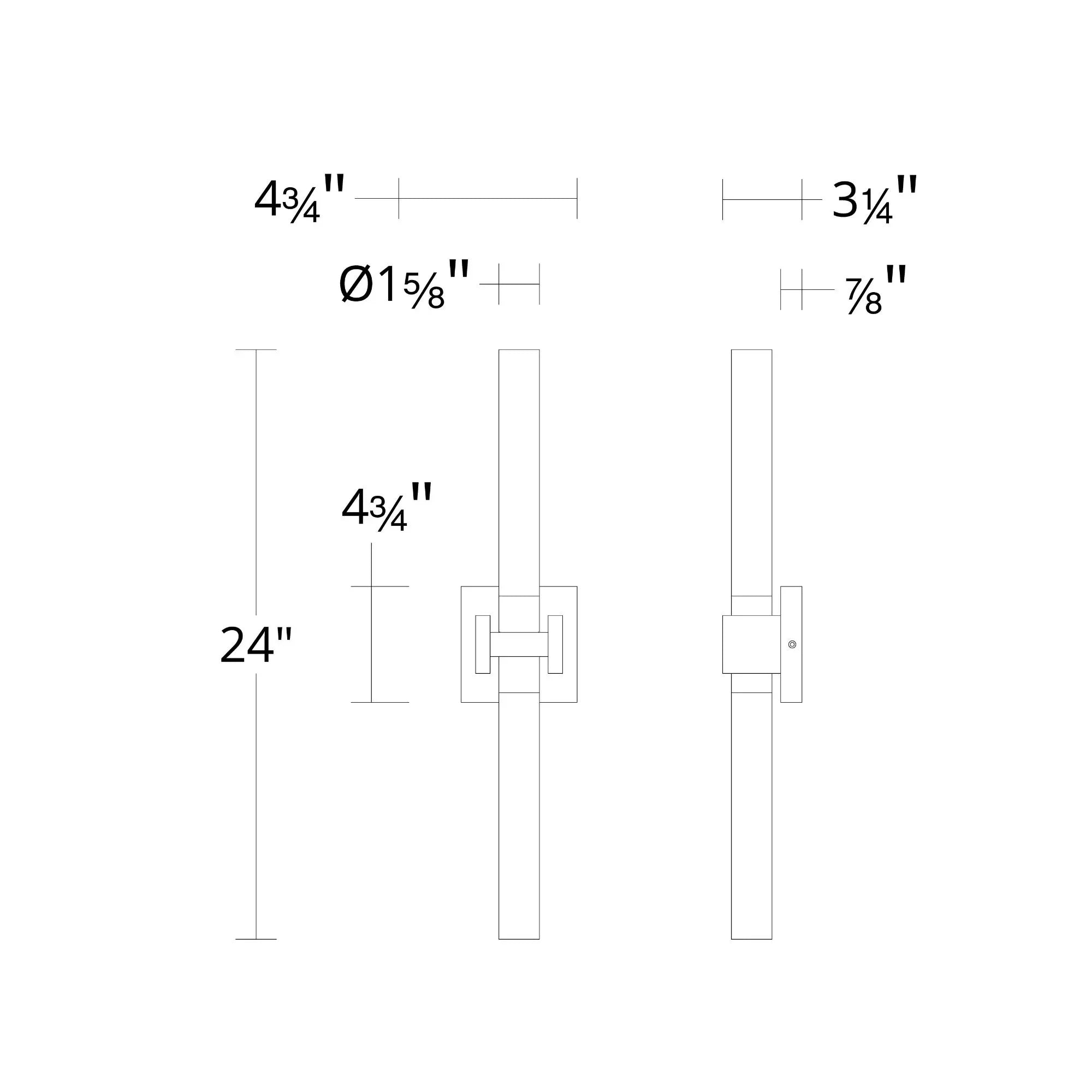 Ripple 24" LED Wall Sconce, 4CCT, Brushed Nickel Finish