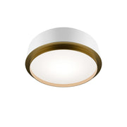 Salvo 12" LED Flush Mount, 4CCT, White/Aged Brass Finish