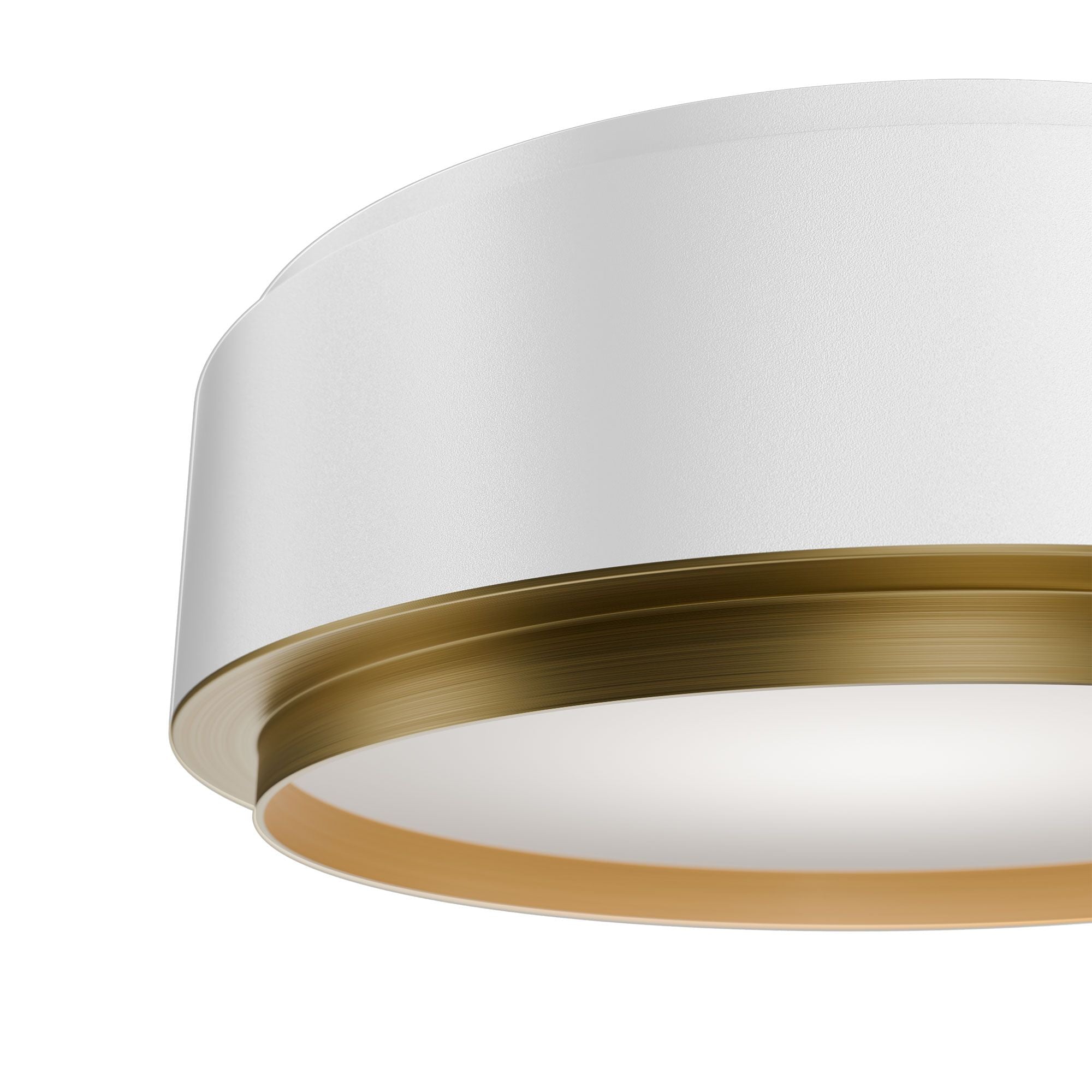 Salvo 12" LED Flush Mount, 4CCT, White/Aged Brass Finish